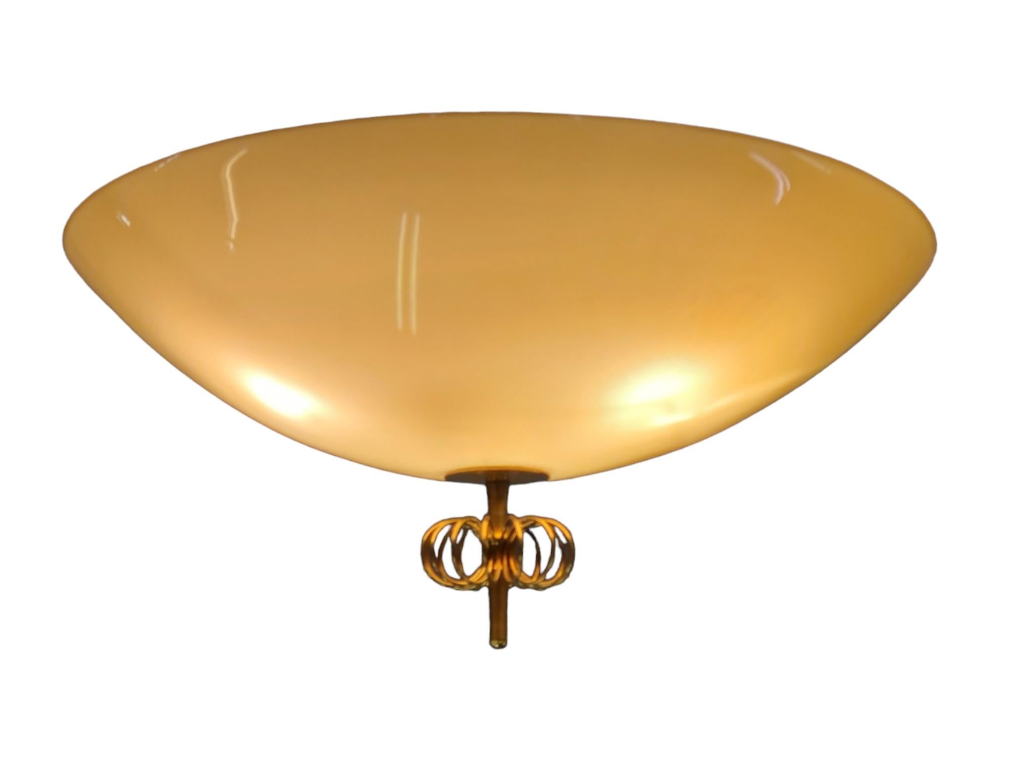 Blown Glass Paavo Tynell Ceiling Lamp Model Number 2093 For Idman. For Sale