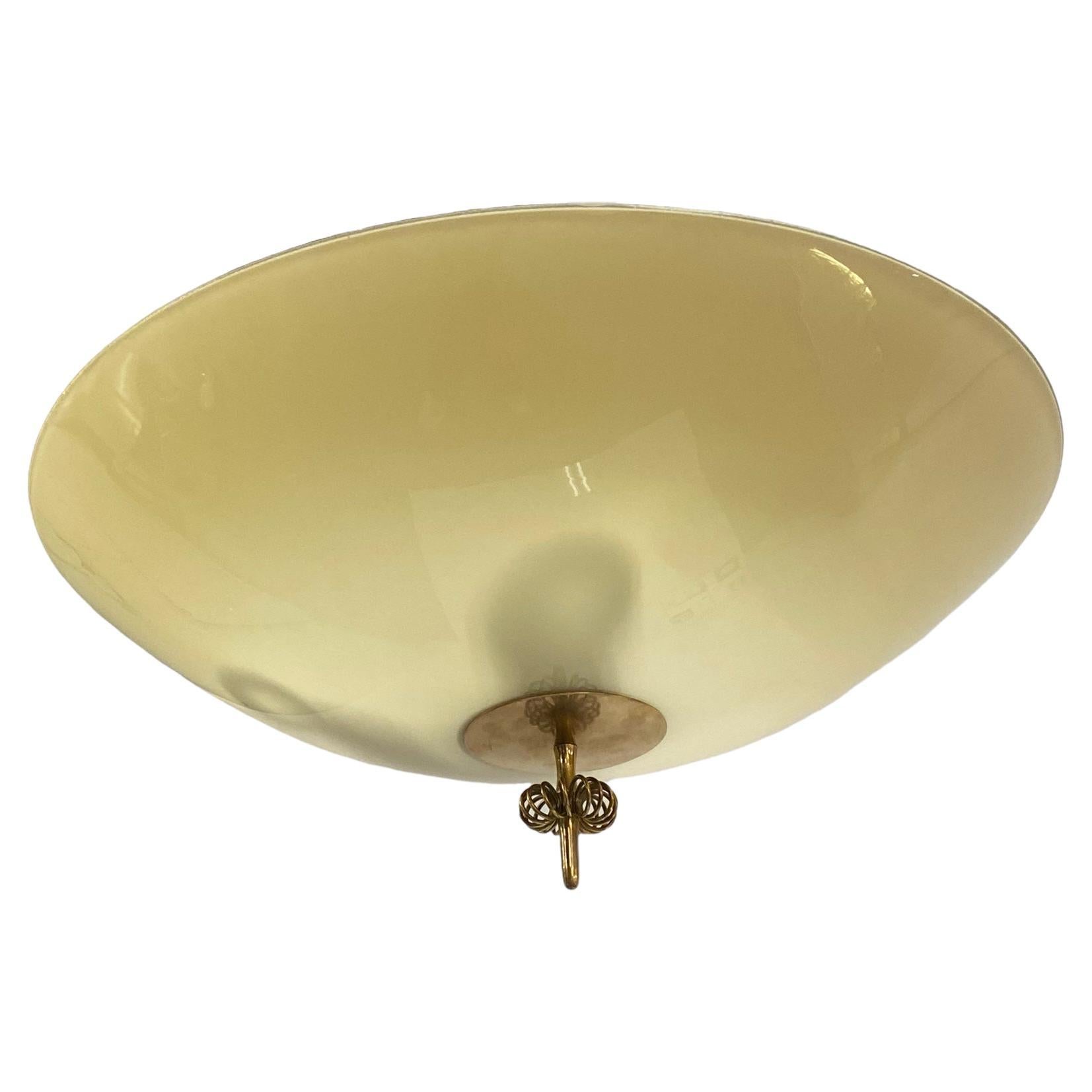 Scandinavian Modern Paavo Tynell Ceiling Lamp/Flush Mount  Model Number 1088 For Idman, 1950s For Sale