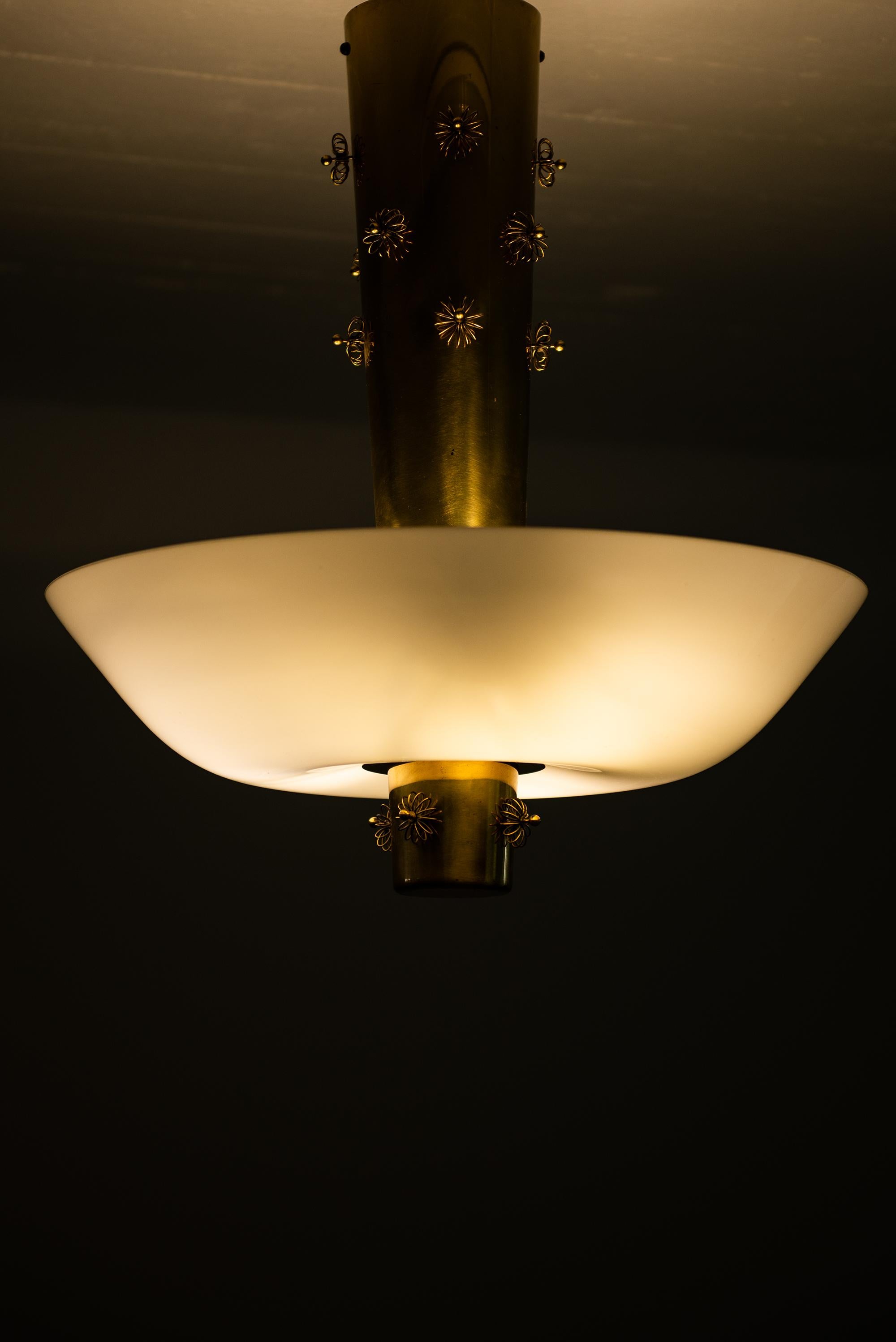 Finnish Paavo Tynell Ceiling Lamp Produced by Taito Oy in Finland