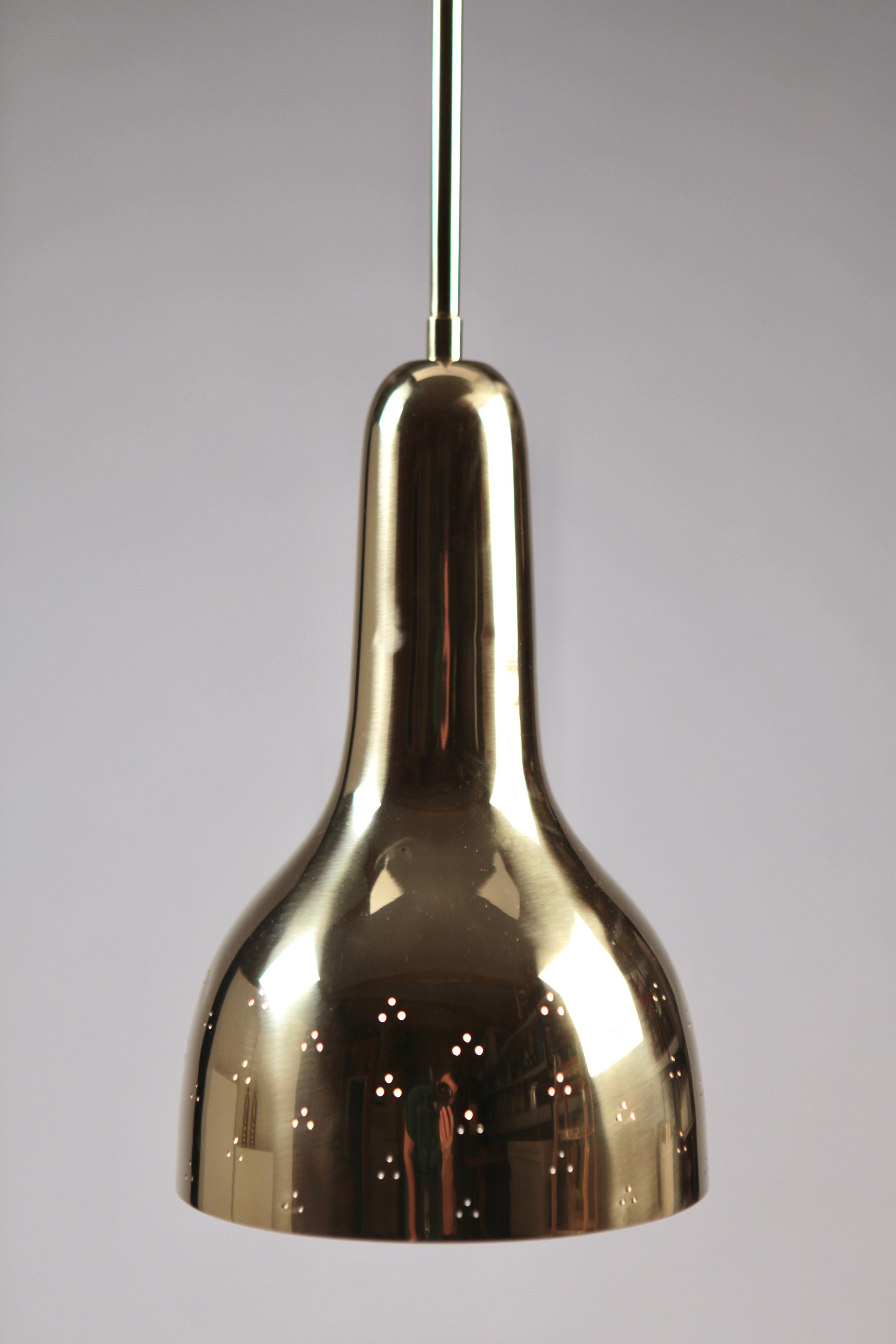 Paavo Tynell, Ceiling Light in Brass, Taito Oy, Finland, 1946 For Sale 4