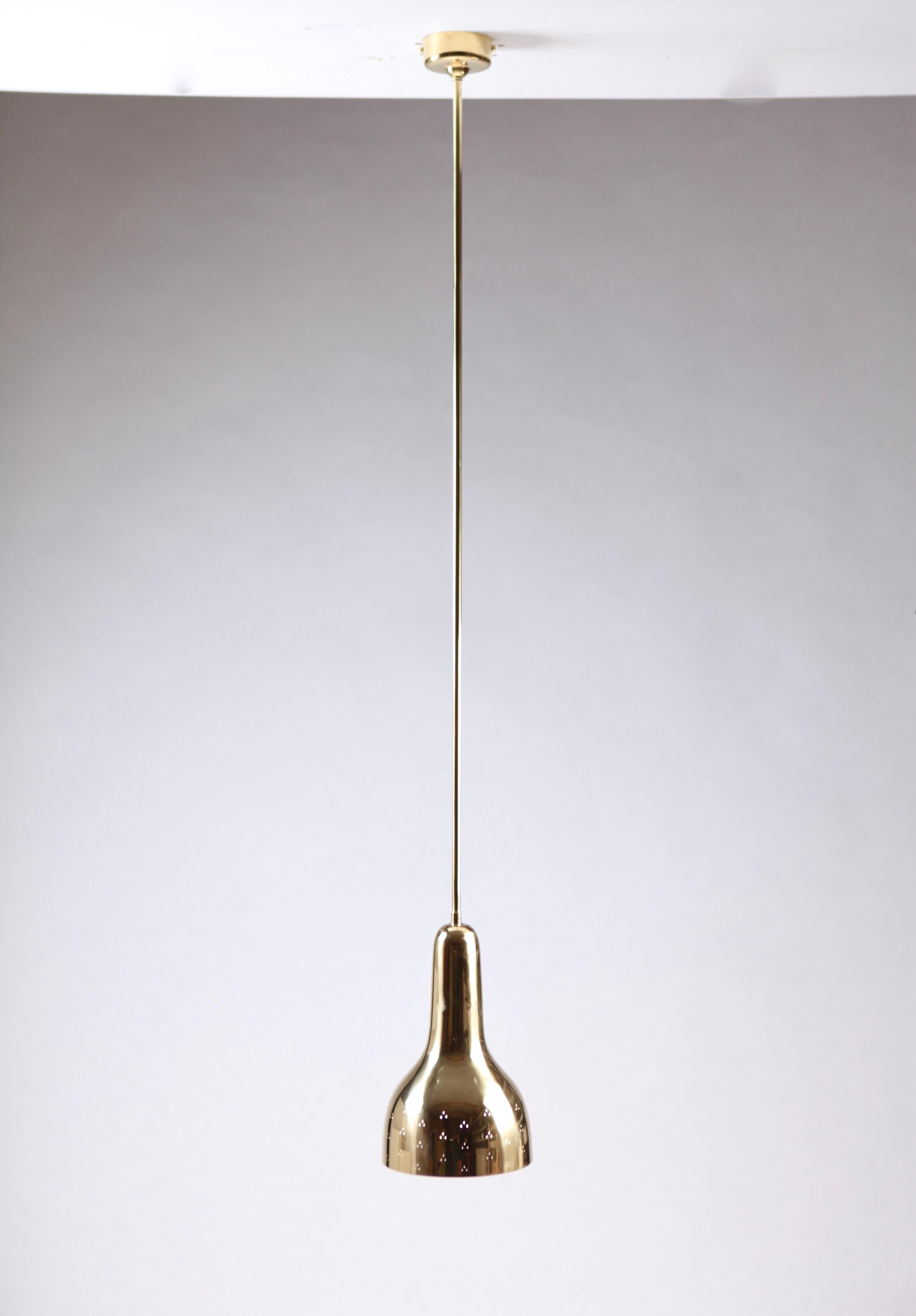 Paavo Tynell, Ceiling Light in Brass, Taito Oy, Finland, 1946 For Sale 5