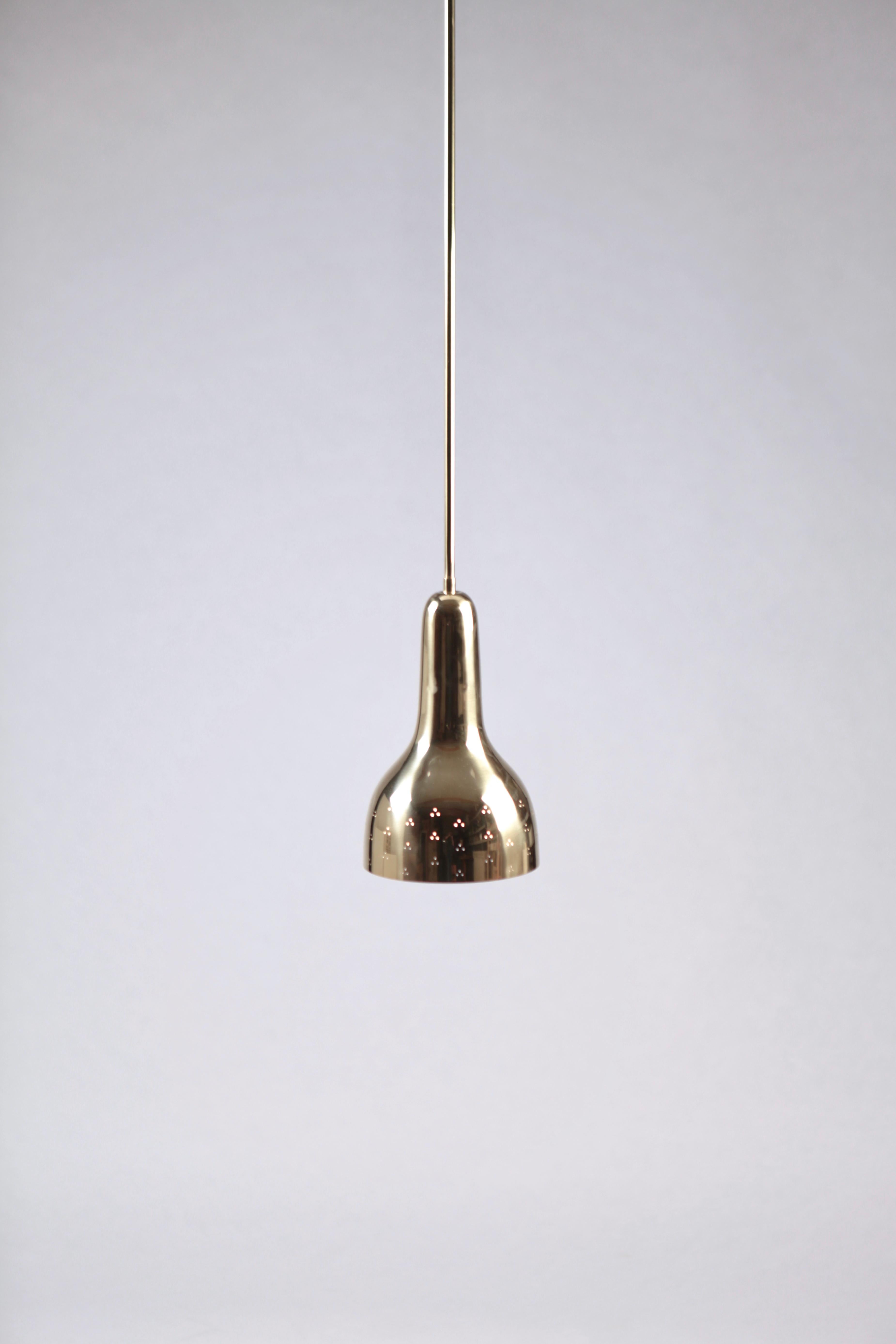 Paavo Tynell, Ceiling Light in Brass, Taito Oy, Finland, 1946 For Sale 6