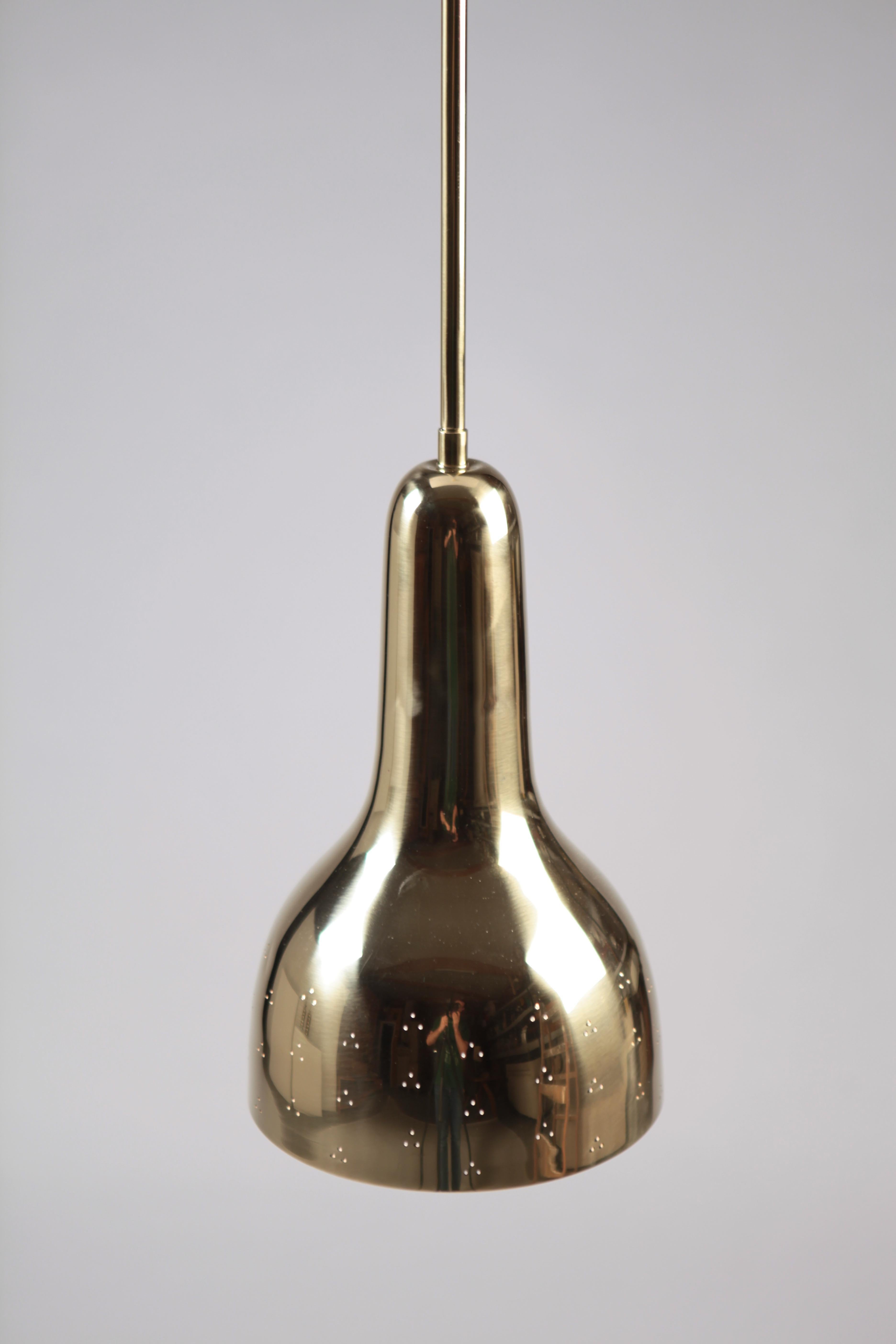 Paavo Tynell, Ceiling Light in Brass, Taito Oy, Finland, 1946 For Sale 7