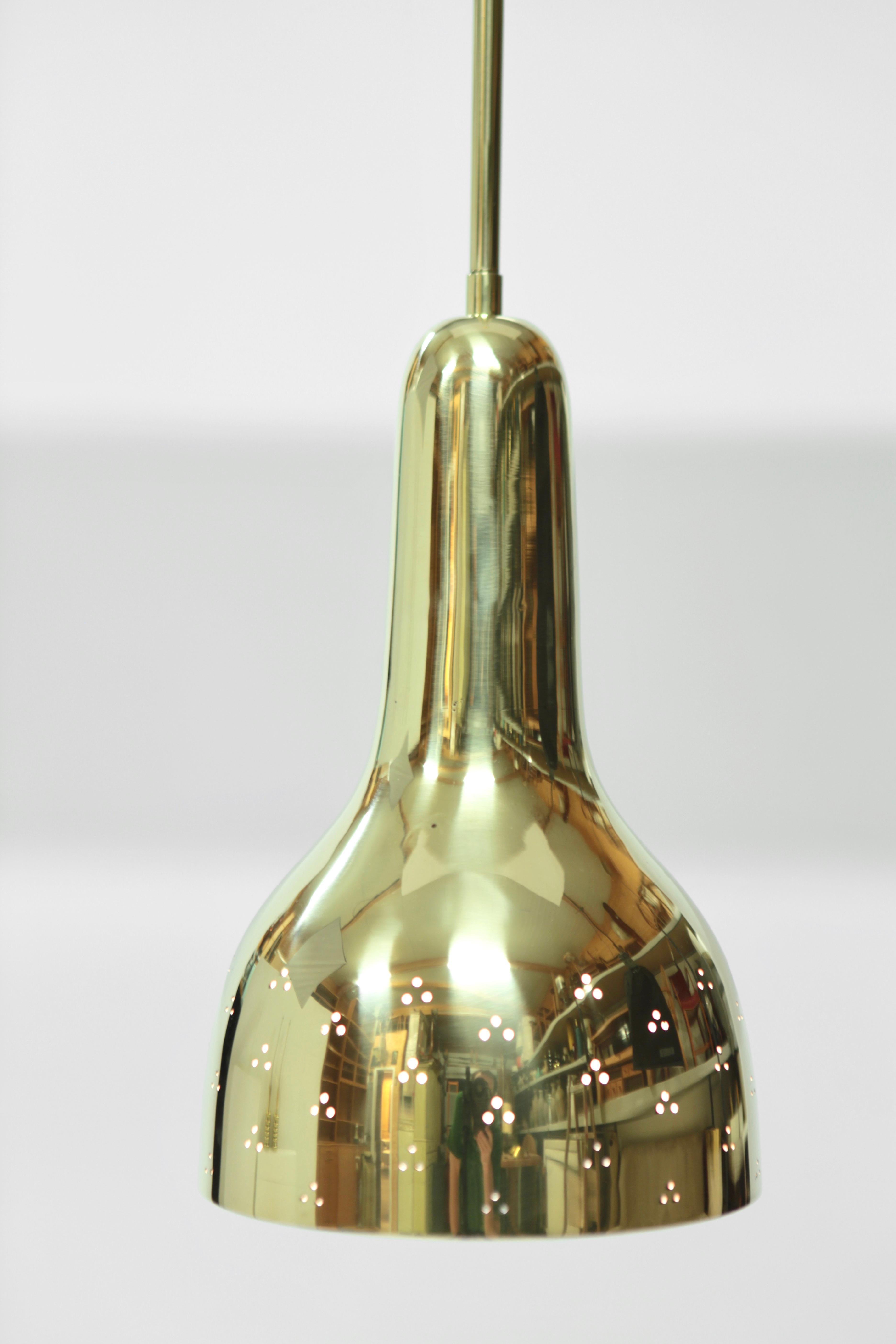Paavo Tynell, Ceiling Light in Brass, Taito Oy, Finland, 1946 For Sale 8