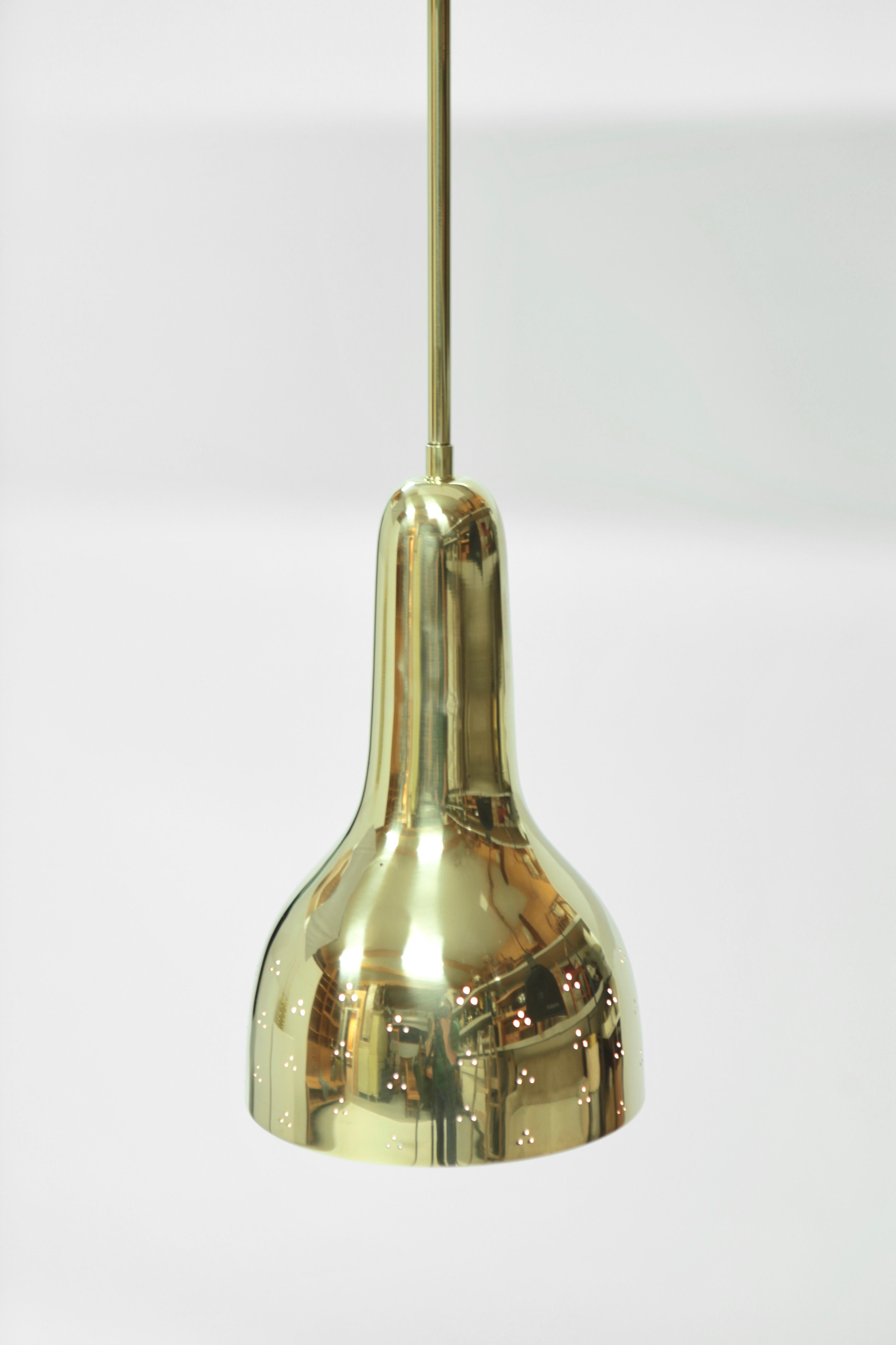 Paavo Tynell, Ceiling Light in Brass, Taito Oy, Finland, 1946 For Sale 9