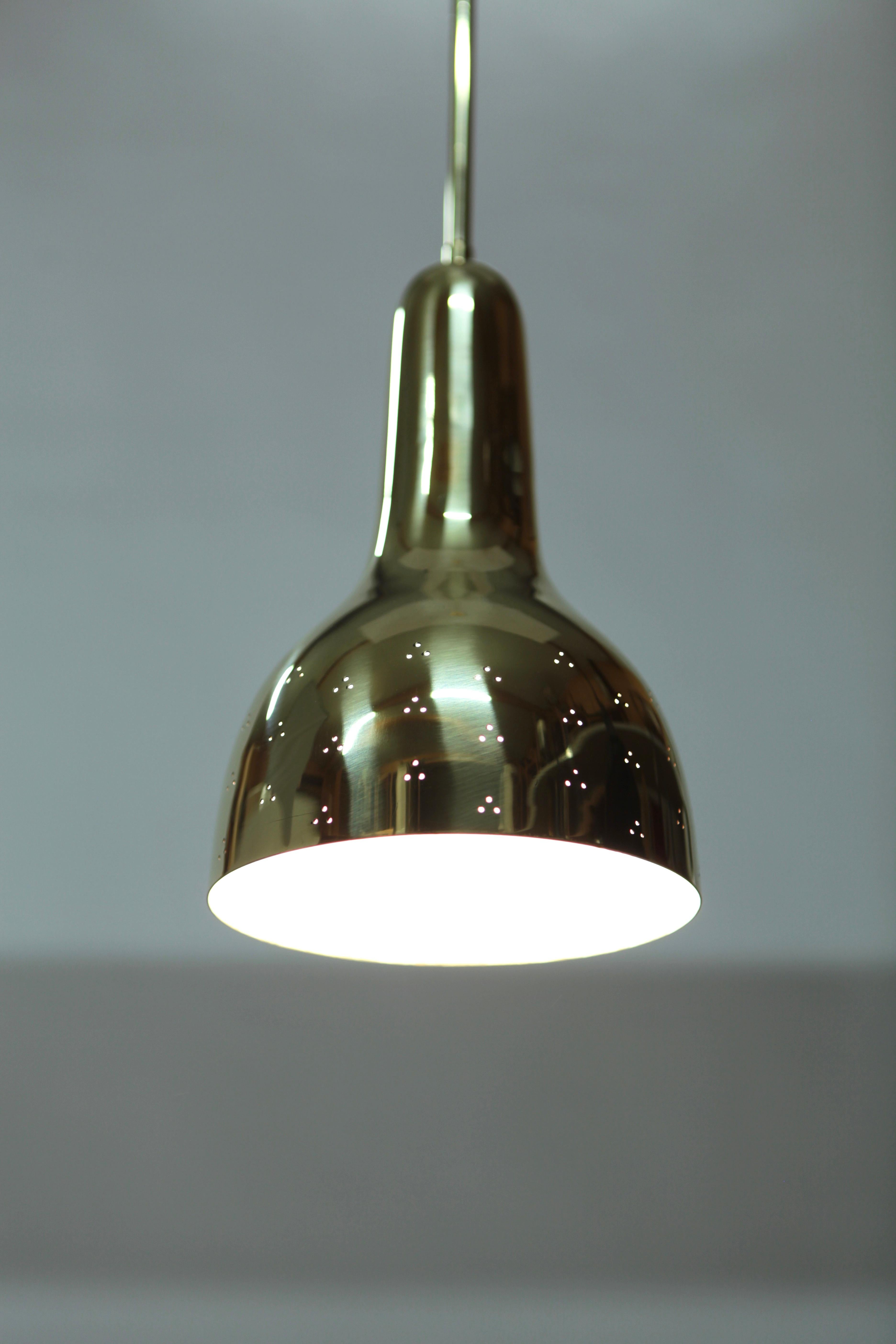 Paavo Tynell, Ceiling Light in Brass, Taito Oy, Finland, 1946 For Sale 11
