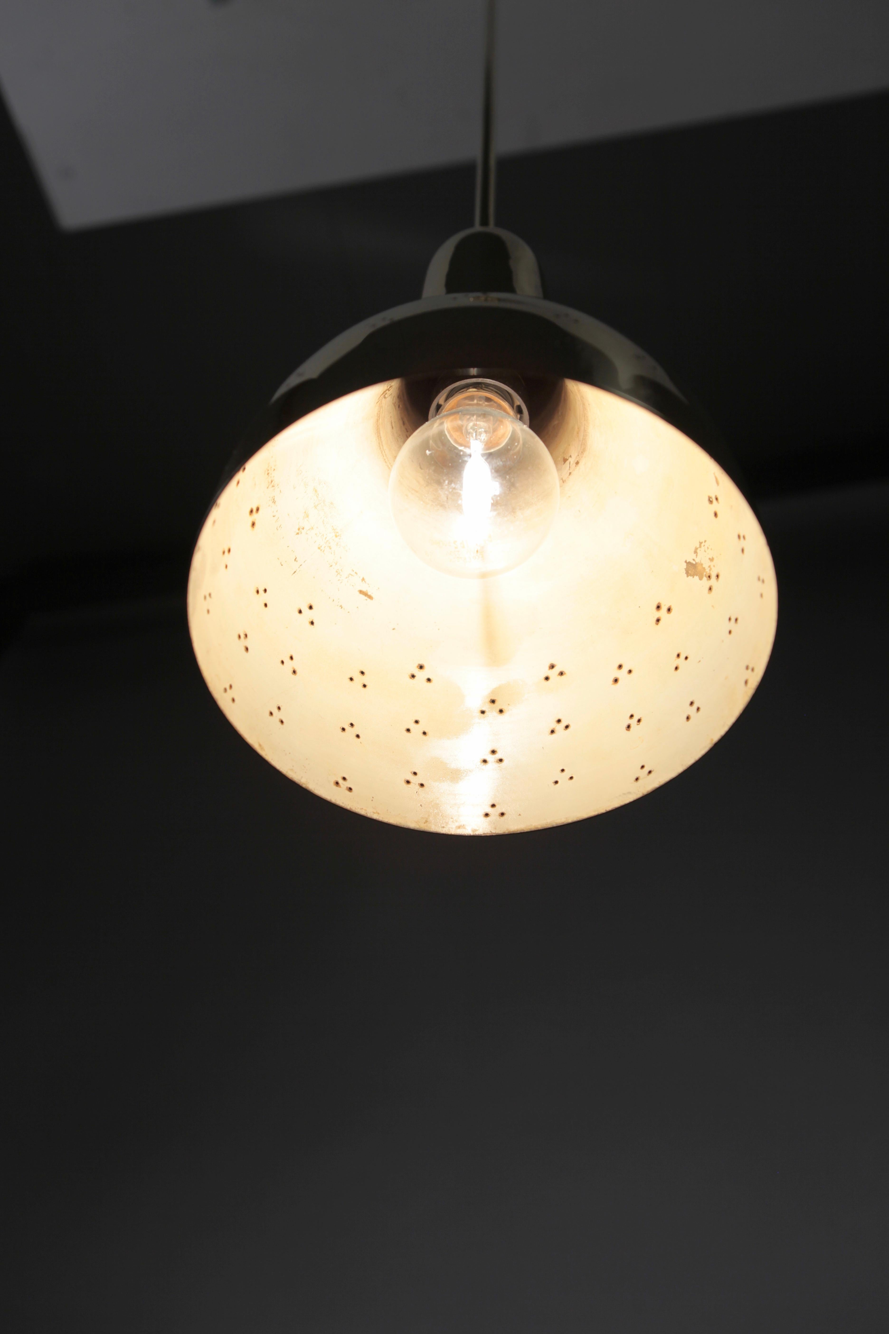 Finnish Paavo Tynell, Ceiling Light in Brass, Taito Oy, Finland, 1946 For Sale