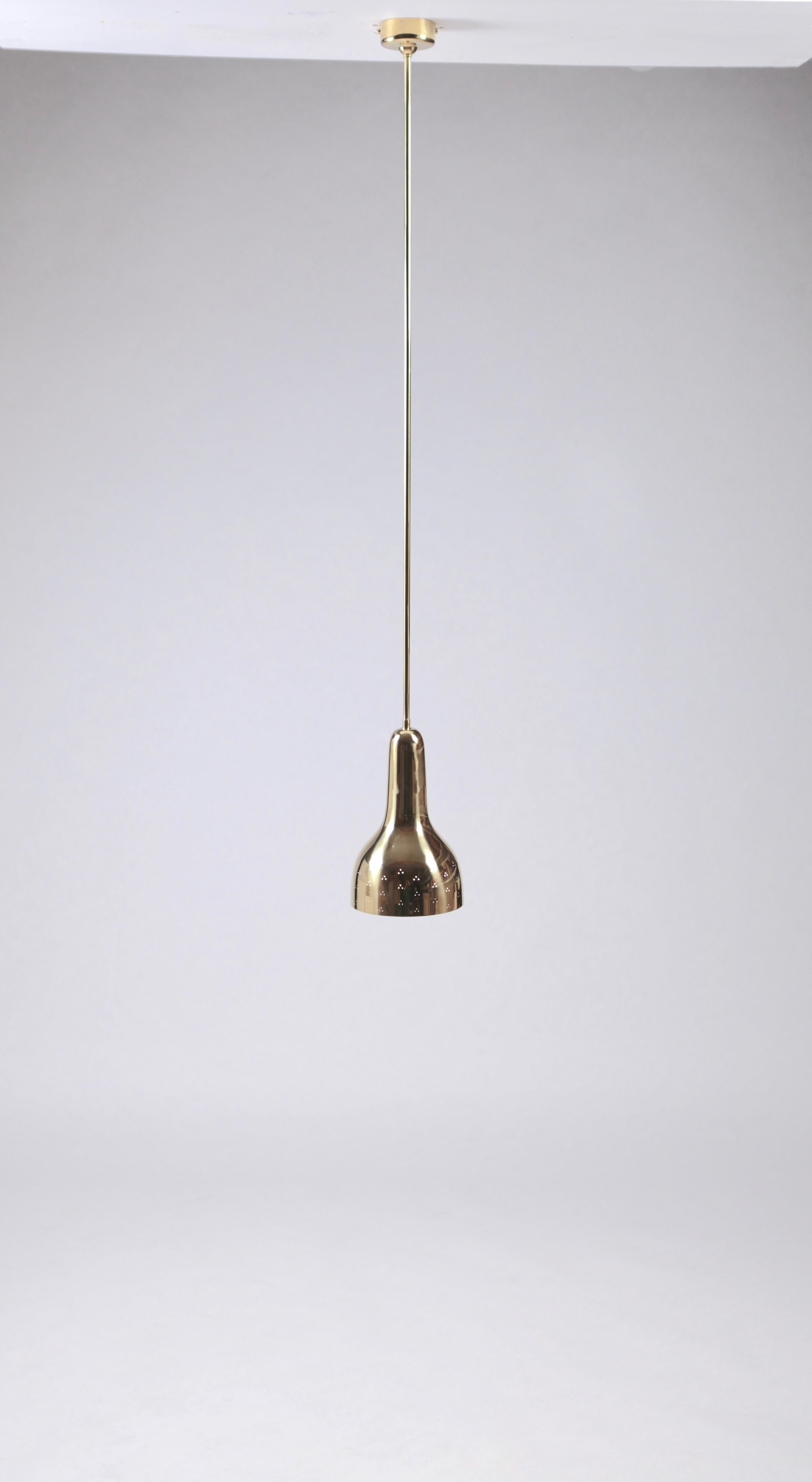 Mid-20th Century Paavo Tynell, Ceiling Light in Brass, Taito Oy, Finland, 1946 For Sale