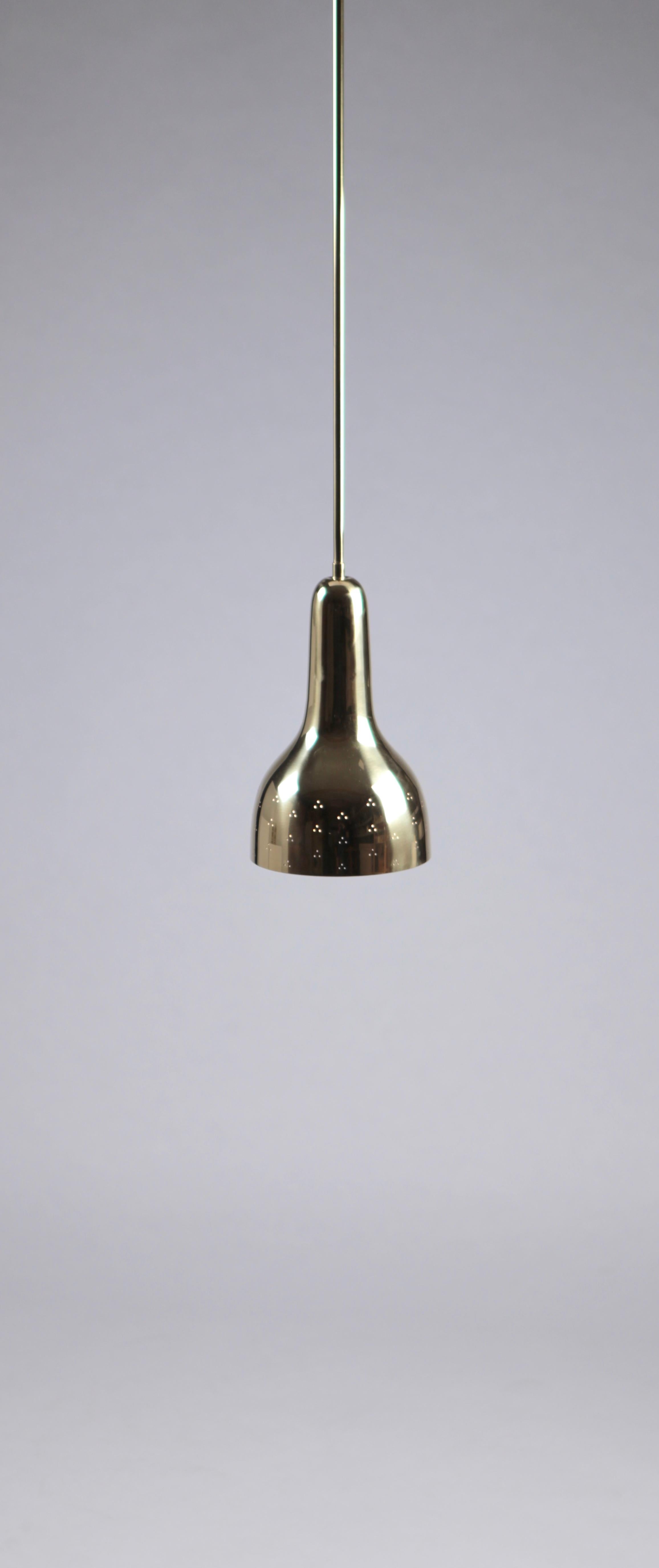 Paavo Tynell, Ceiling Light in Brass, Taito Oy, Finland, 1946 For Sale 1