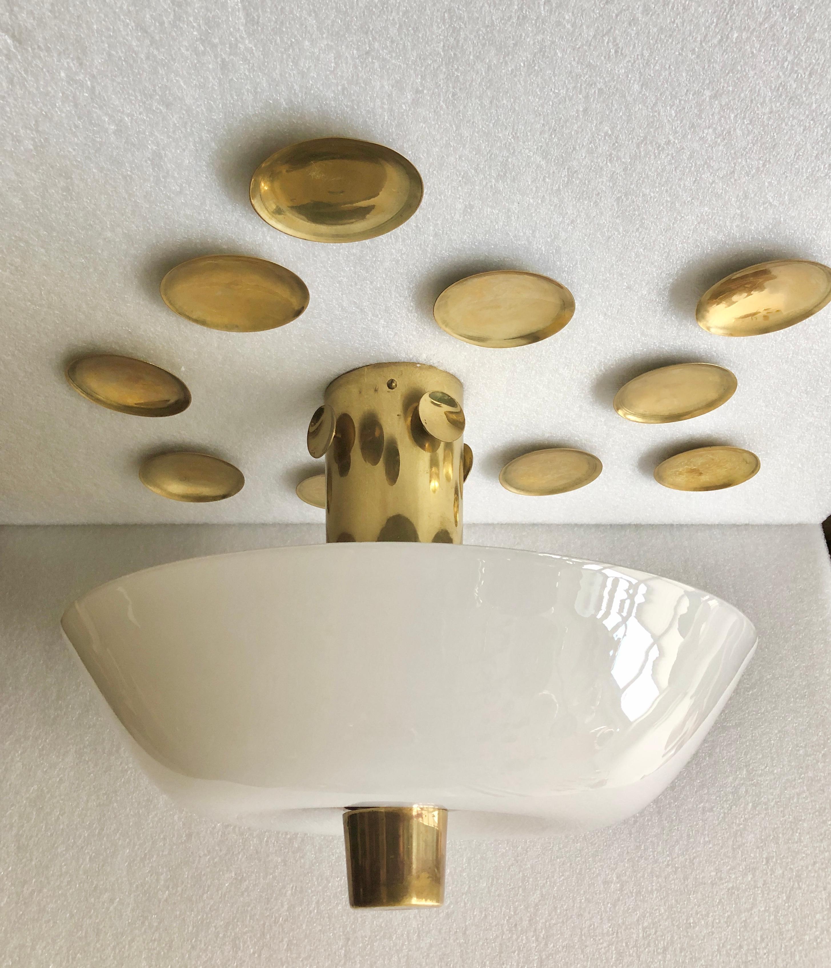 Finnish Paavo Tynell Ceiling Light with Ceiling Deffusers For Sale