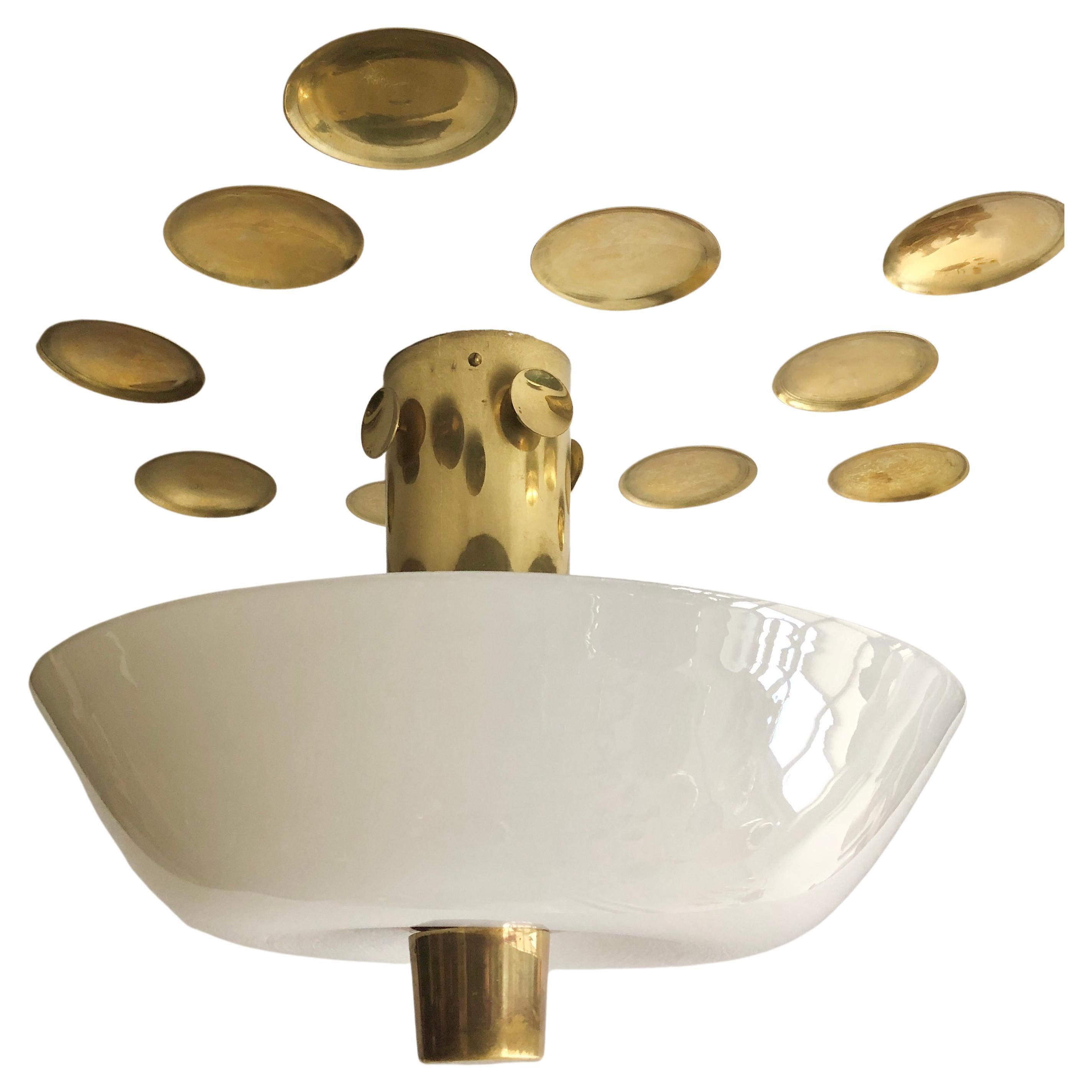 Paavo Tynell Ceiling Light with Ceiling Deffusers For Sale