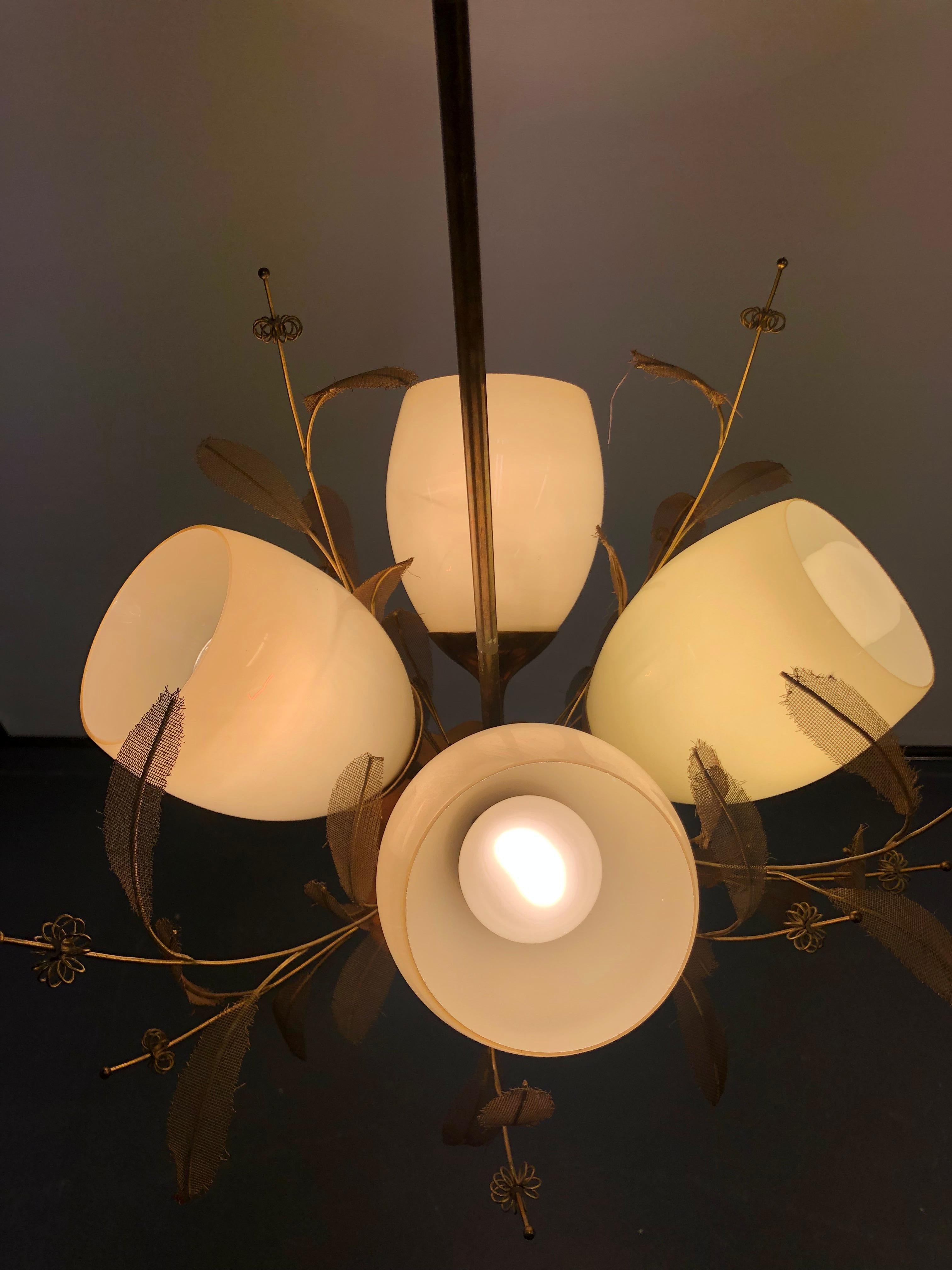 Scandinavian Modern Paavo Tynell Chandelier 9029/4, Taito For Sale