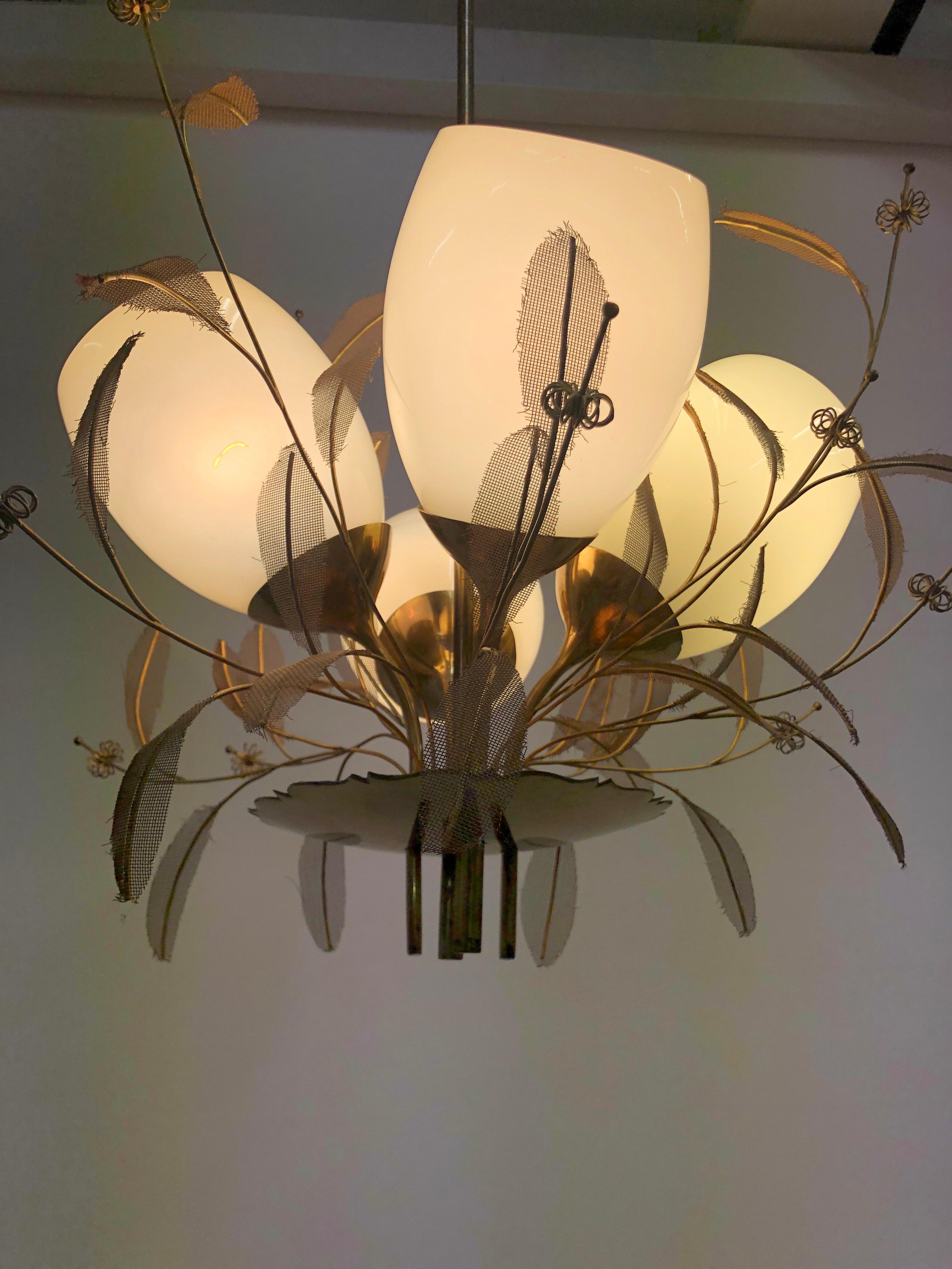 Paavo Tynell Chandelier 9029/4, Taito In Good Condition For Sale In Helsinki, FI
