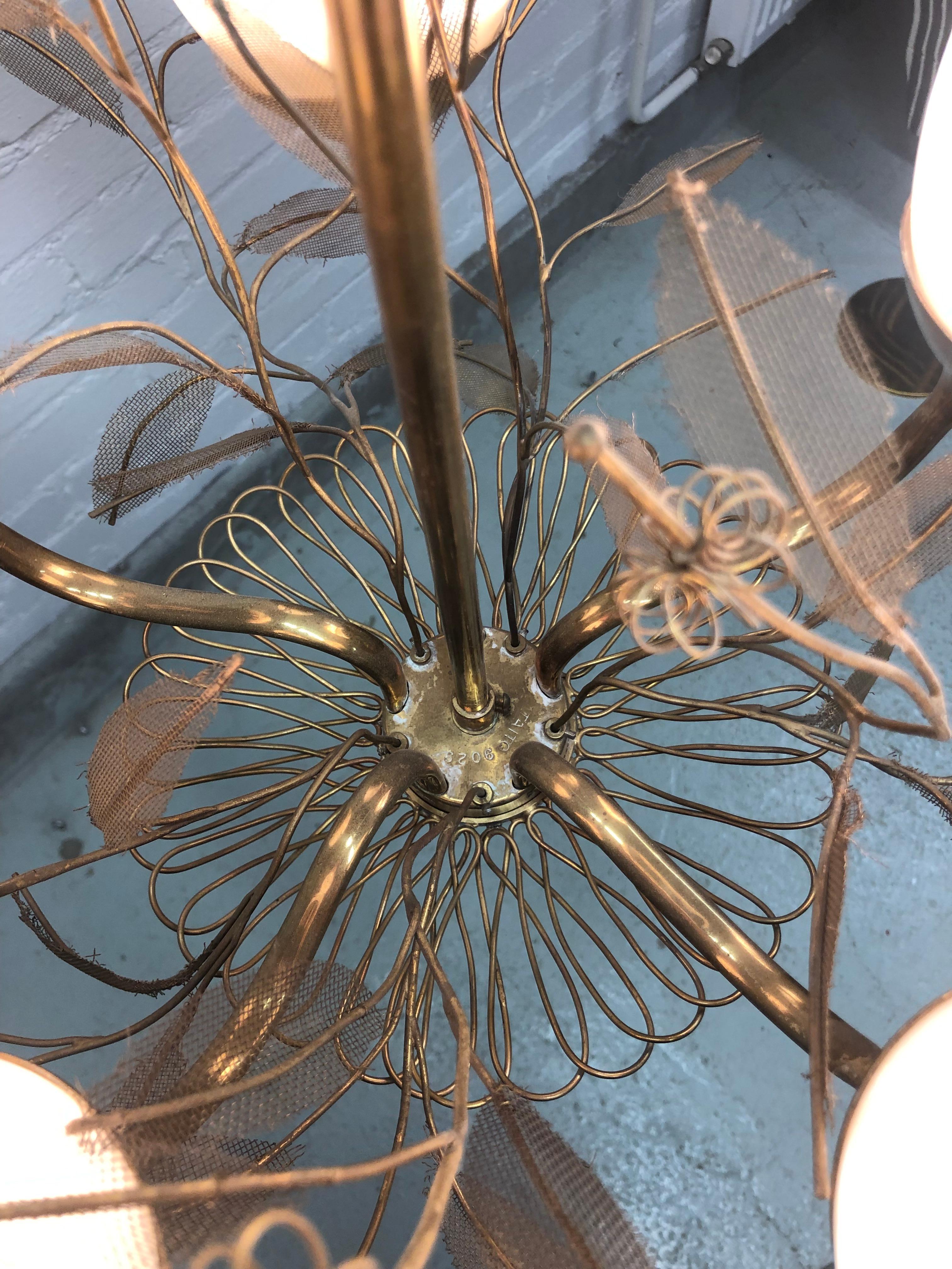 Paavo Tynell Chandelier 9029/5, Taito Oy In Good Condition For Sale In Helsinki, FI