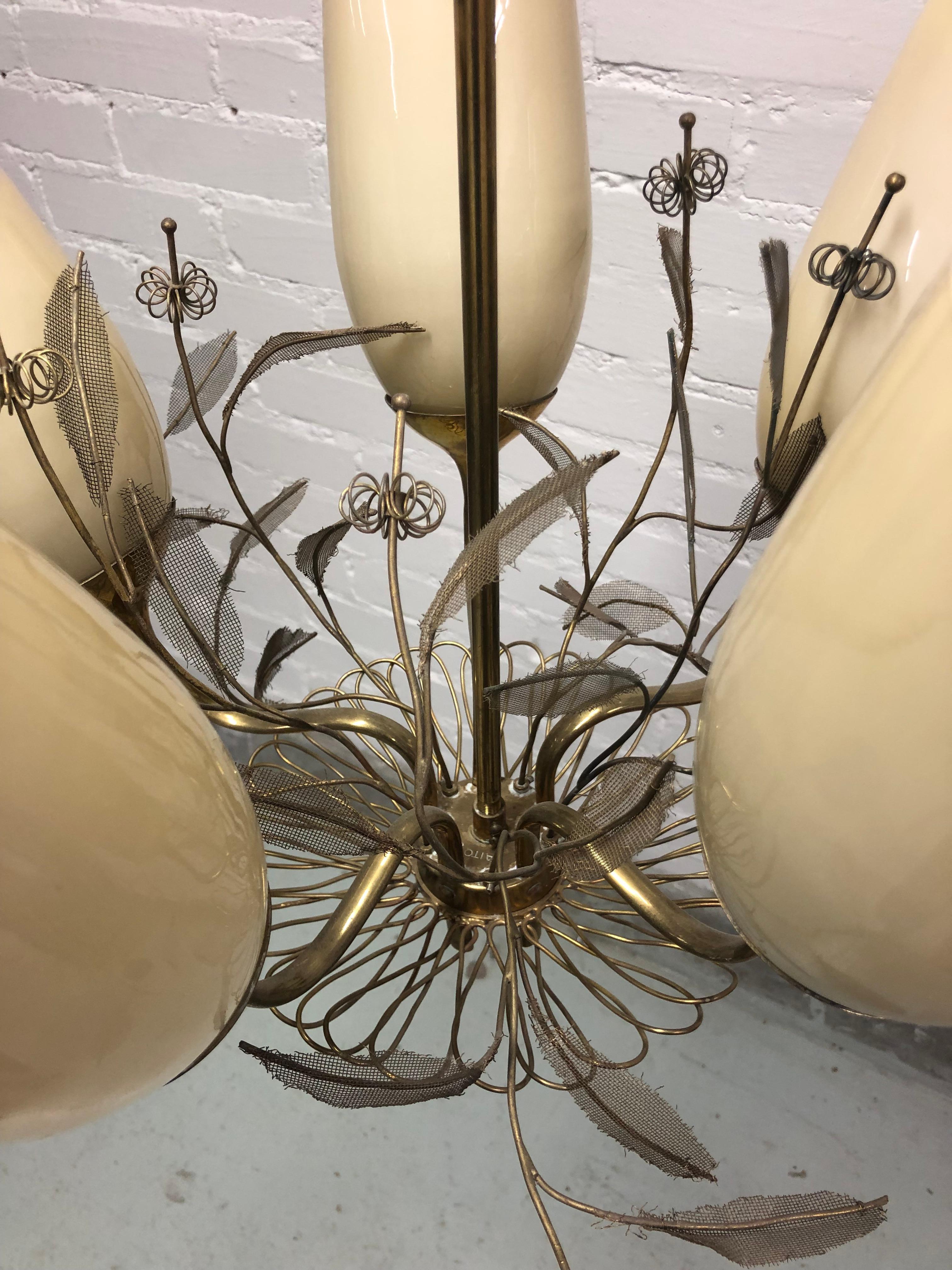 Paavo Tynell Chandelier 9029/5, Taito Oy For Sale 4
