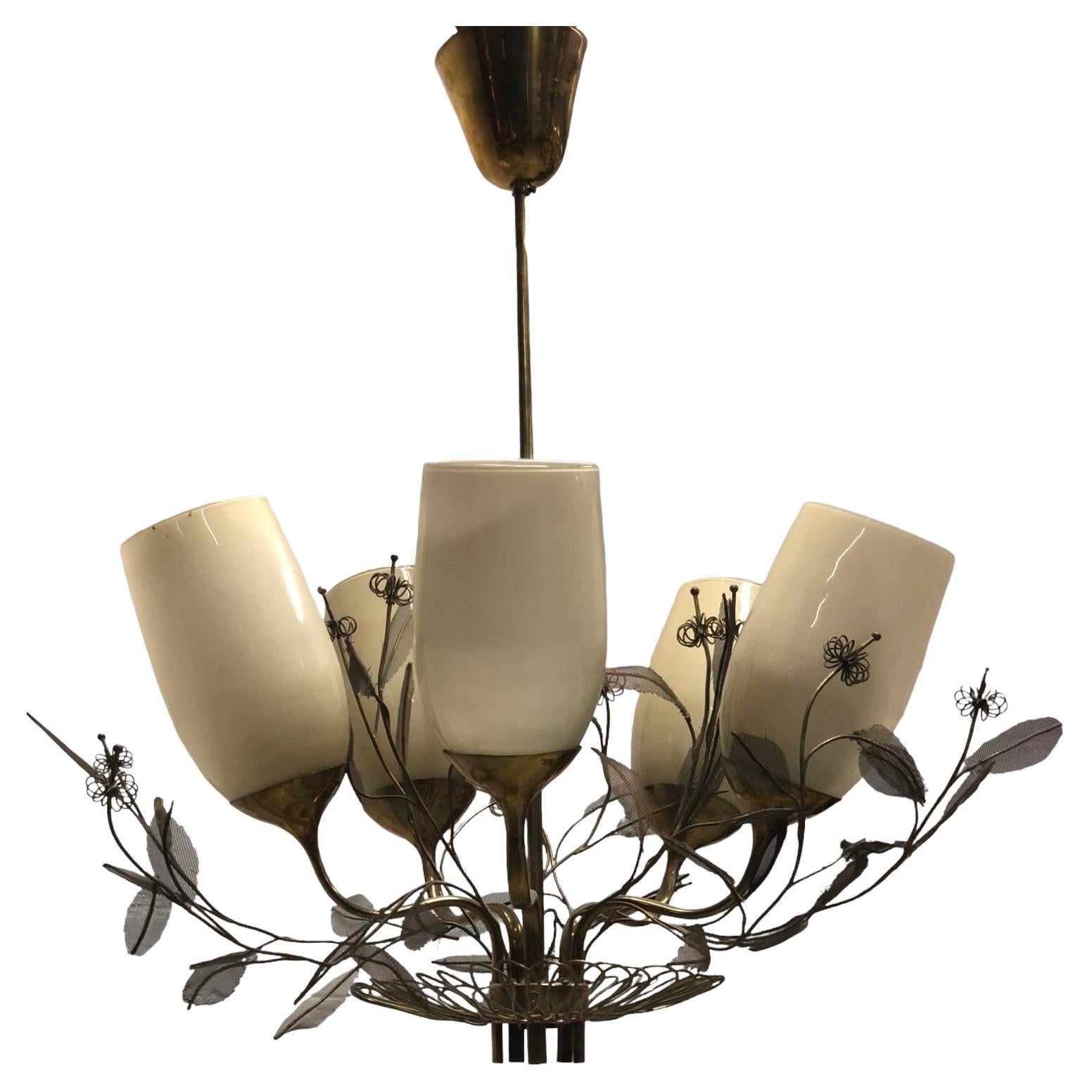 Paavo Tynell Chandelier 9029/5, Taito Oy