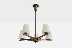 Paavo Tynell, lustre, laiton, tissu, Finlande, années 1940