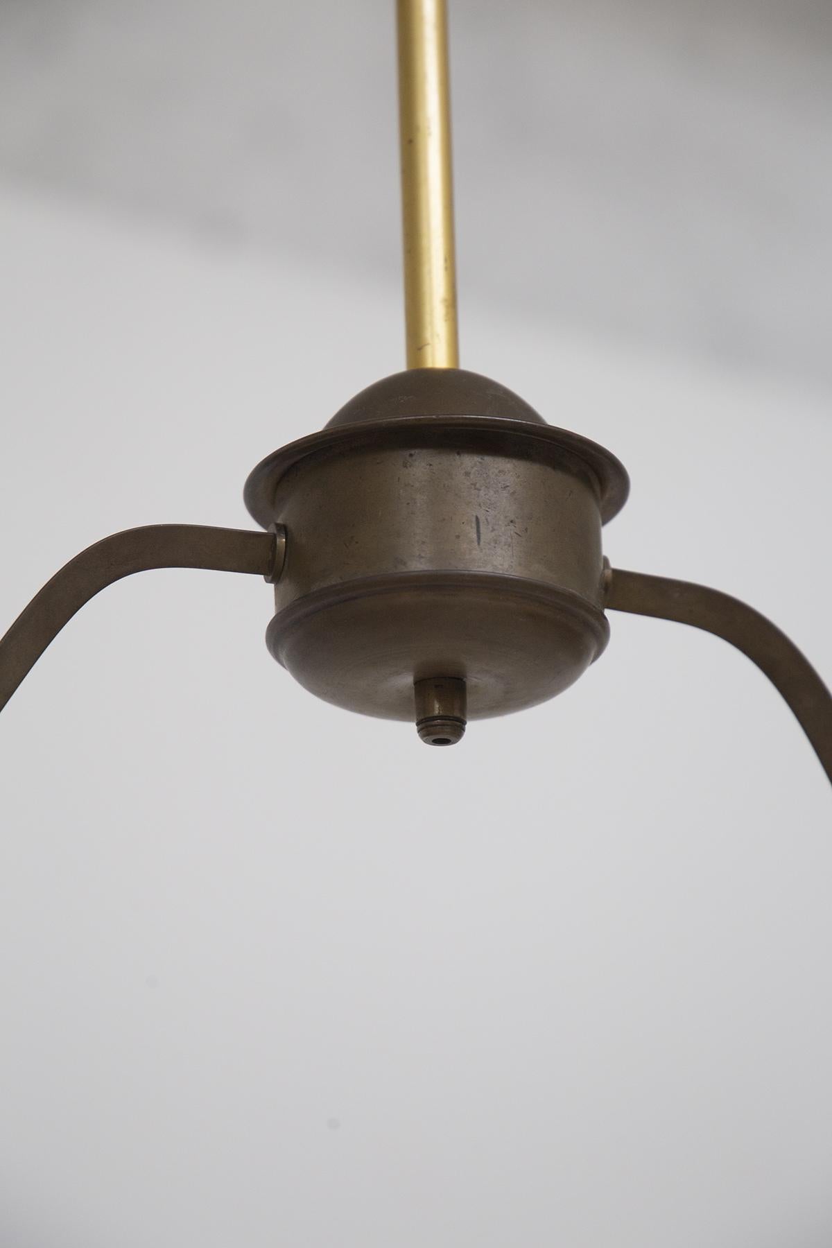 Mid-20th Century Paavo Tynell Chandelier in Brass and Glass