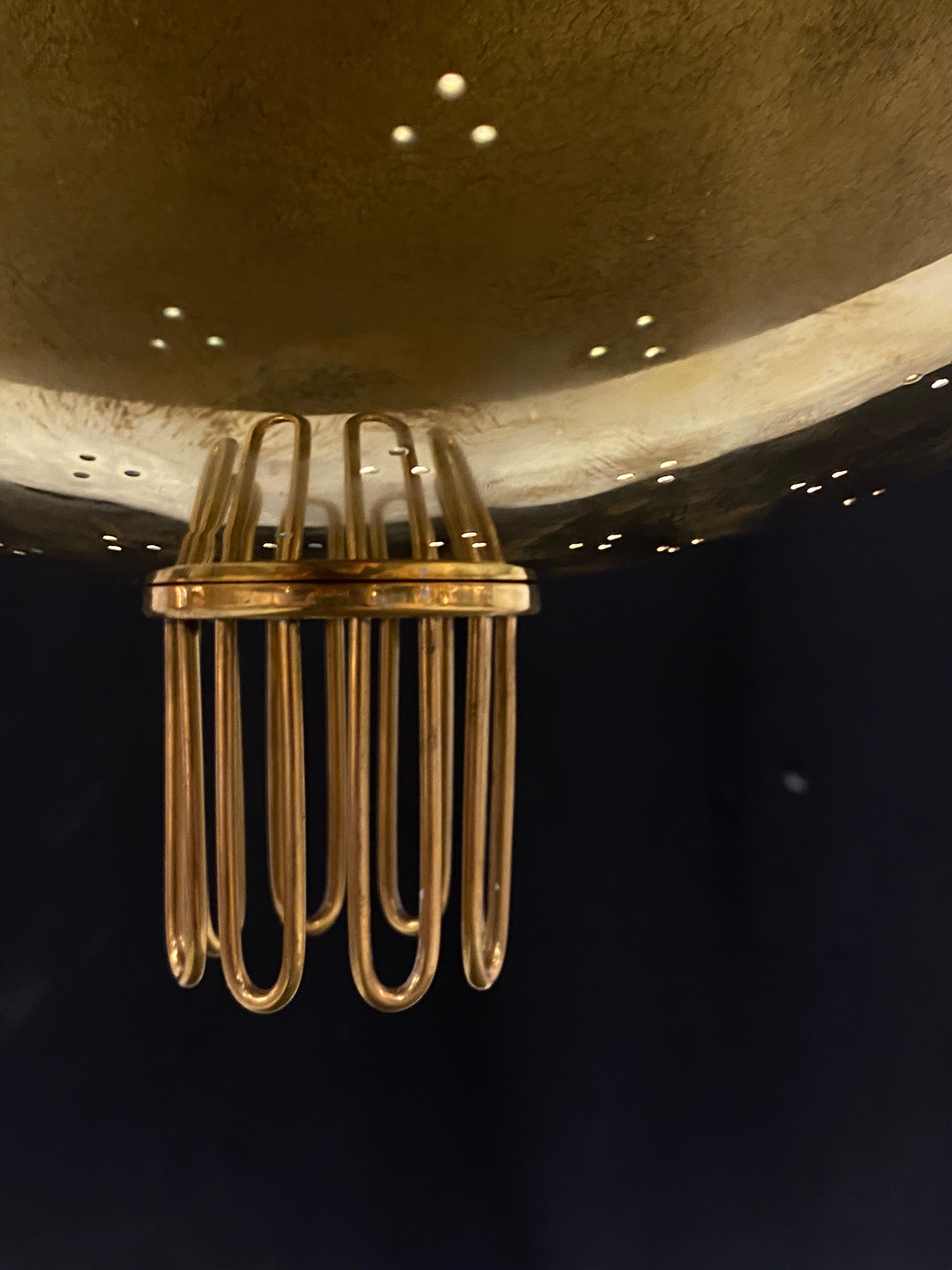 Paavo Tynell Chandelier In Brass, Taito Oy 1