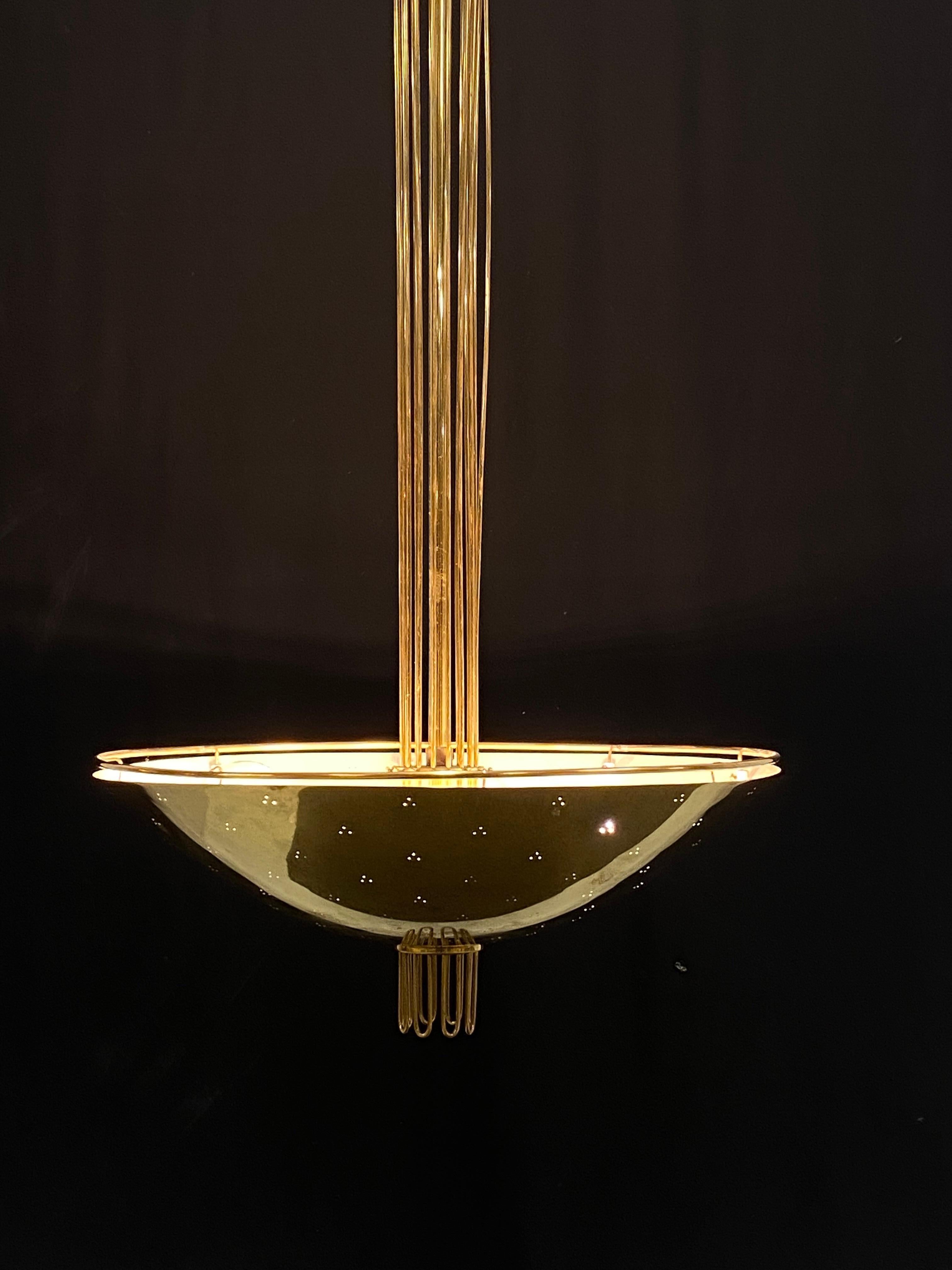 Paavo Tynell Chandelier In Brass, Taito Oy For Sale 3