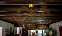 Paavo Tynell Chandelier with Snowflakes EARLY Model 9065