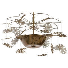 Paavo Tynell Chandelier with Snowflakes EARLY Model 9065