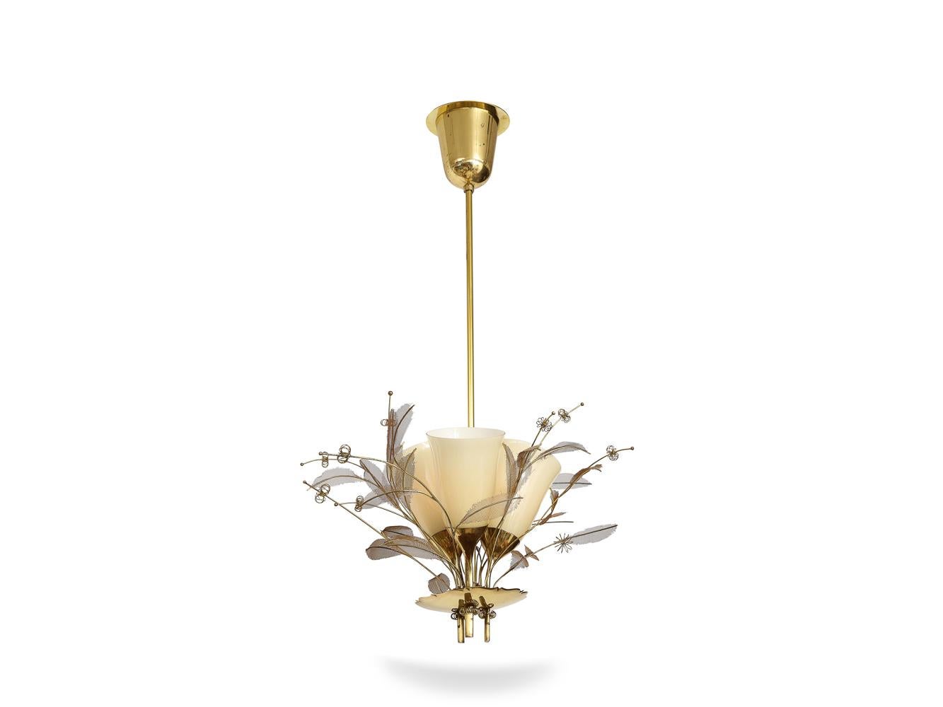 Brass Paavo Tynell Chandeliers For Sale
