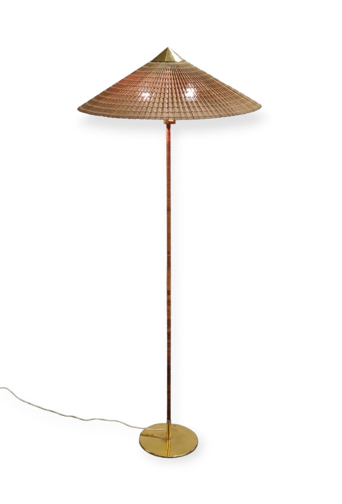 Finnish Paavo Tynell `Chinese Hat` Floor Lamp Model 9602, Idman 1950s