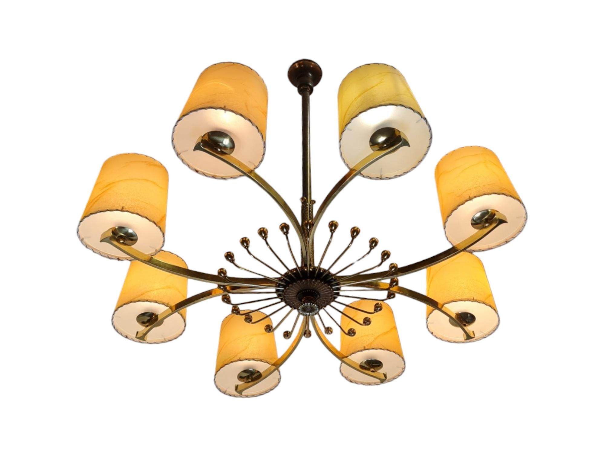 Brass Paavo Tynell Commissioned Ceiling Lamp, Taito Oy 1930s For Sale