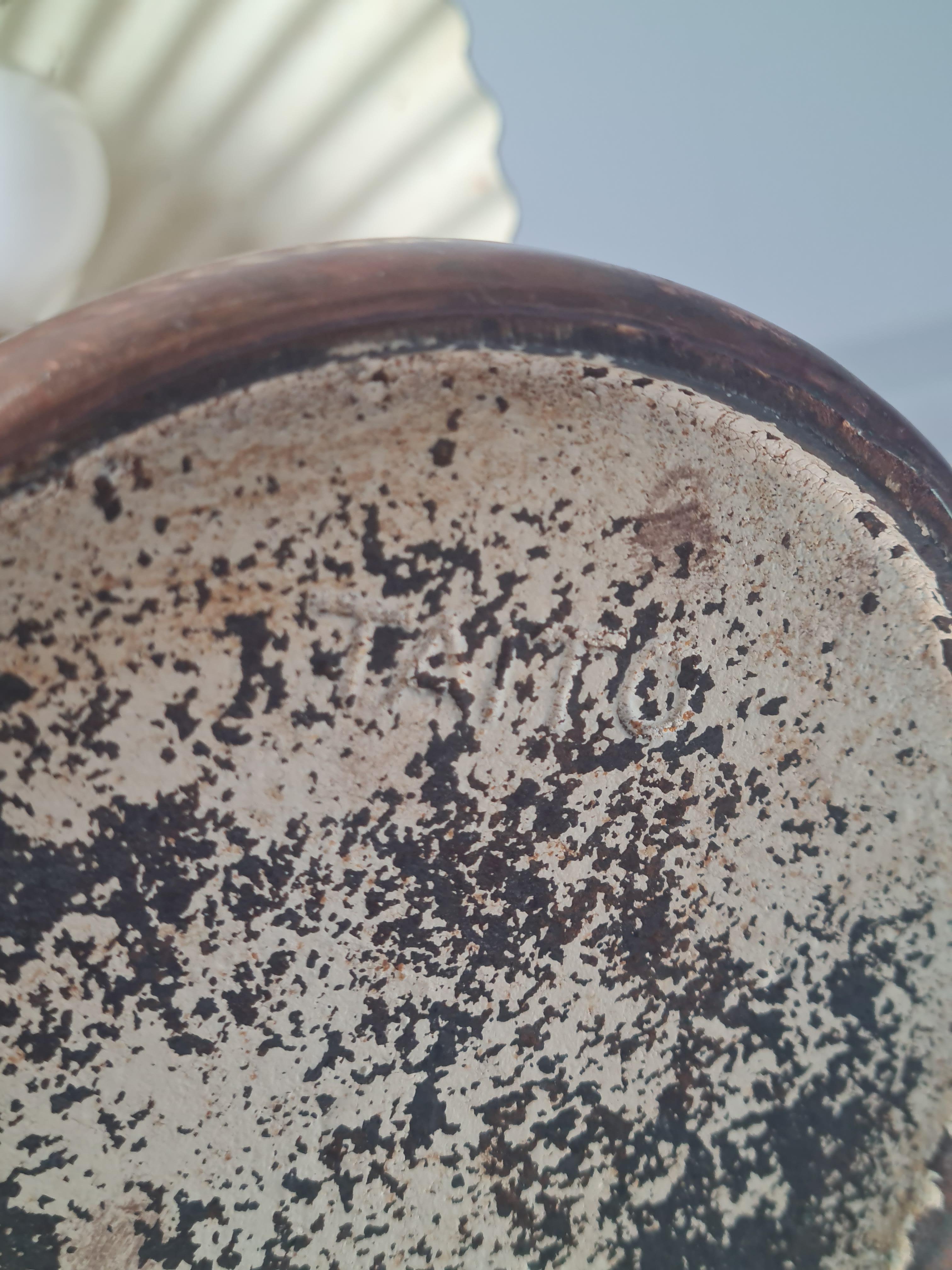 Lámpara de mesa Paavo Tynell de concha marina de cobre Model 5321, Taito Oy Década de 1940 en venta 5