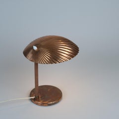 Paavo Tynell Copper Sea Shell Table Lamp Model 5321, Taito Oy 1940s