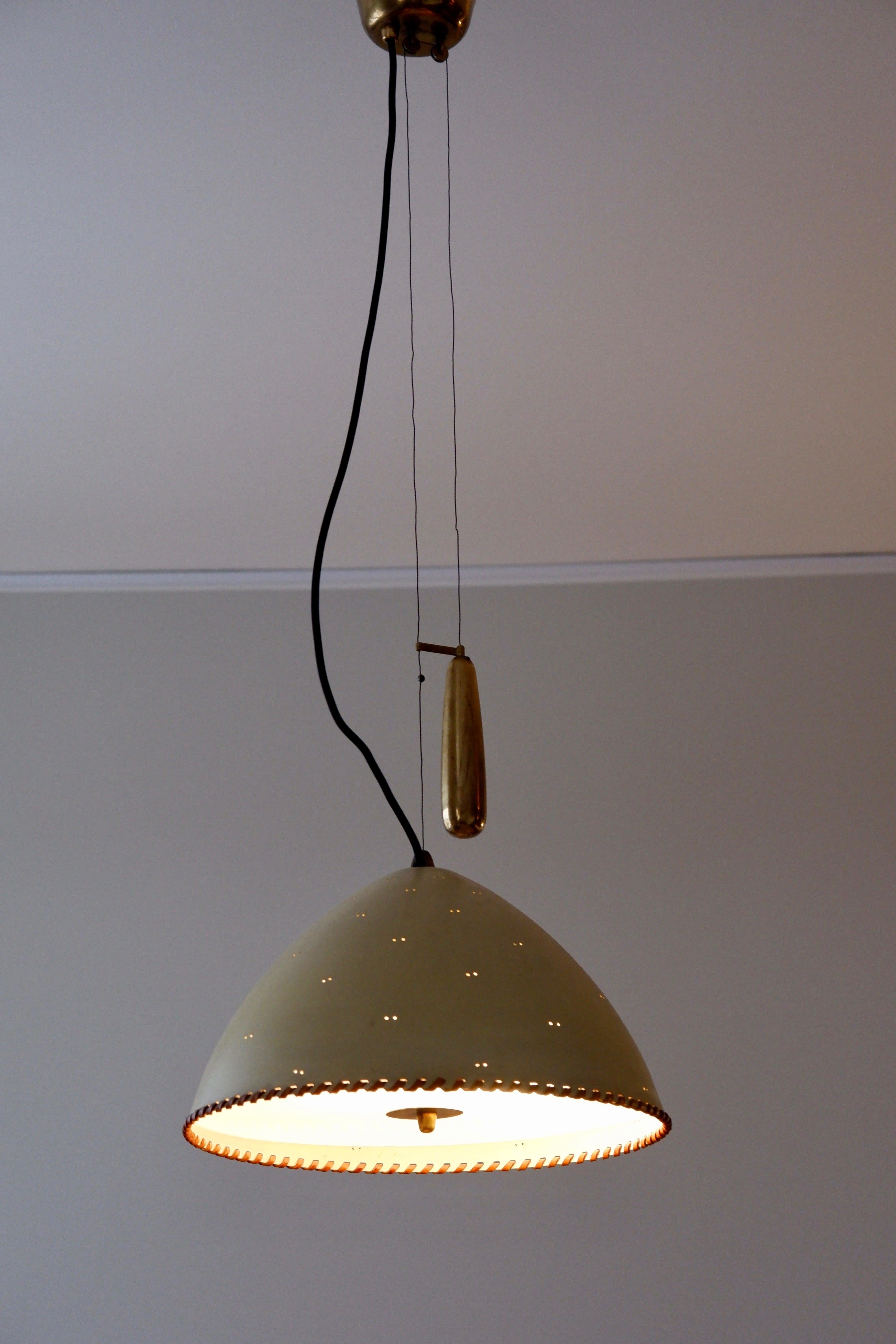 Paavo Tynell counter weight pendant light model a 1983, Taito OY, circa 1940 1