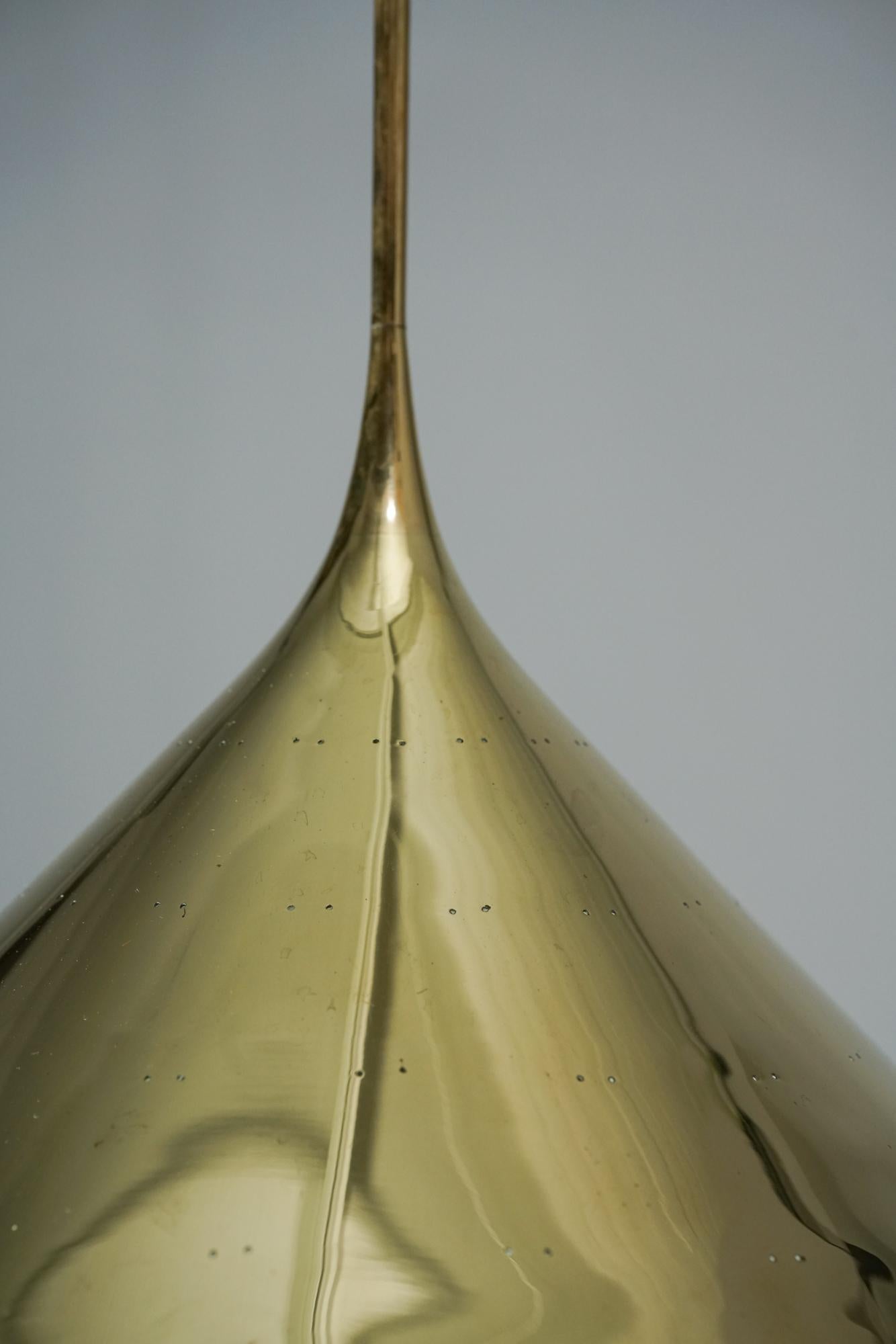 Paavo Tynell Custom Order Pendant in Brass and Glass, 1950s 2