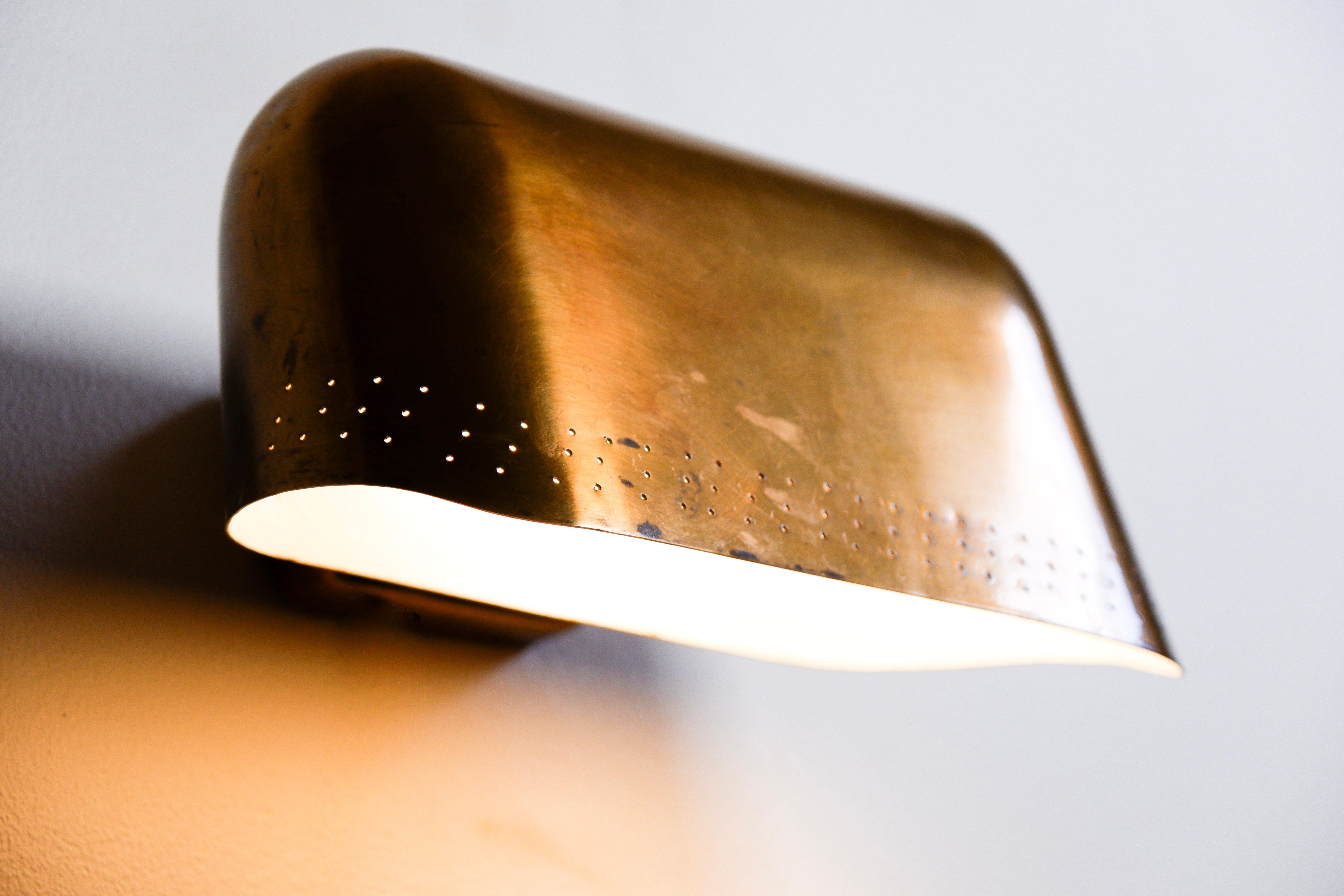 Finnish Paavo Tynell custom wall lamp. circa 1950. Taito Oy For Sale