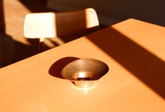 Jarrón decorativo Paavo Tynell de latón macizo modelo 13, Taito circa 1940.