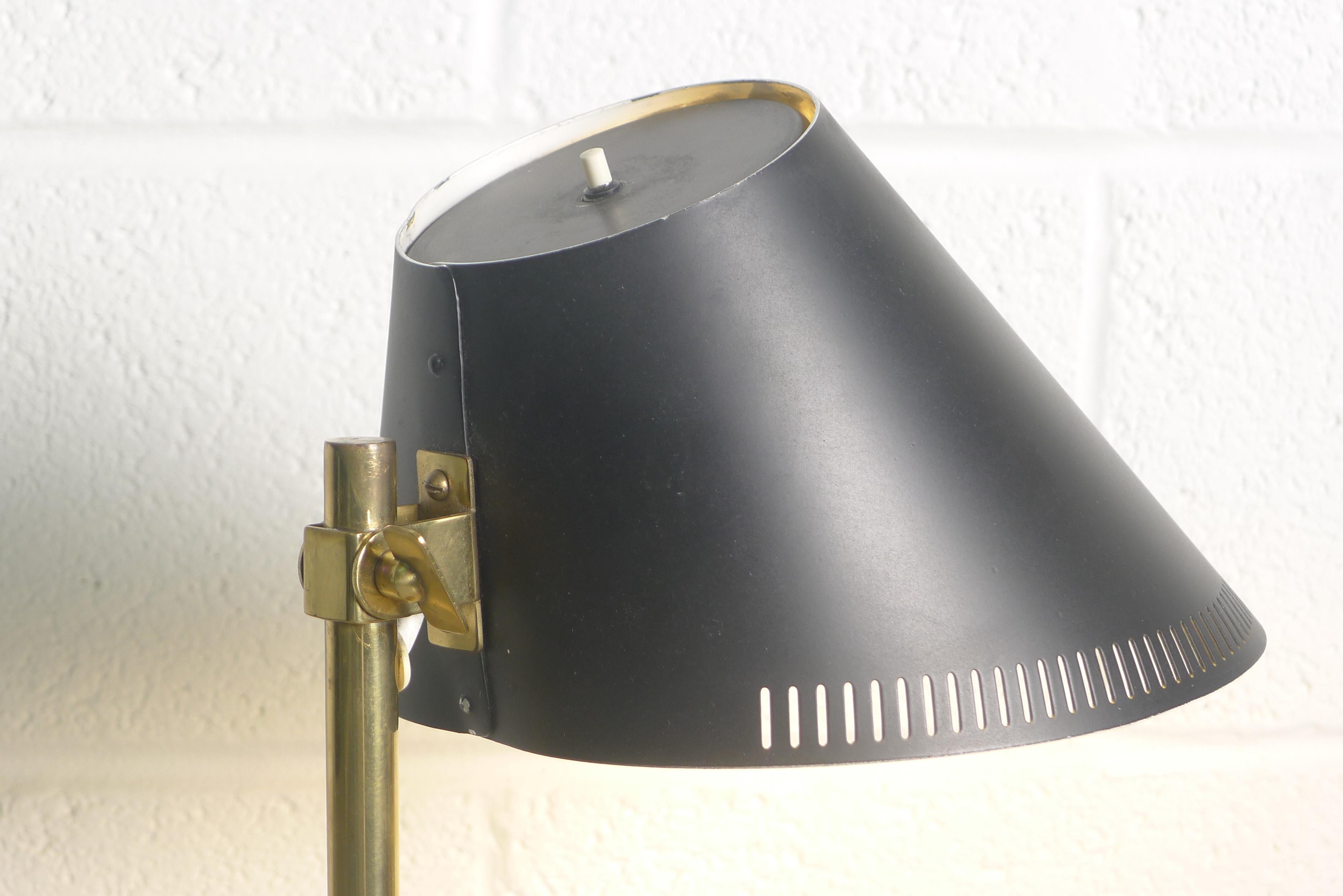 Brass Paavo Tynell Desk Lamp for Idman Model 9227, 1950s, Finland
