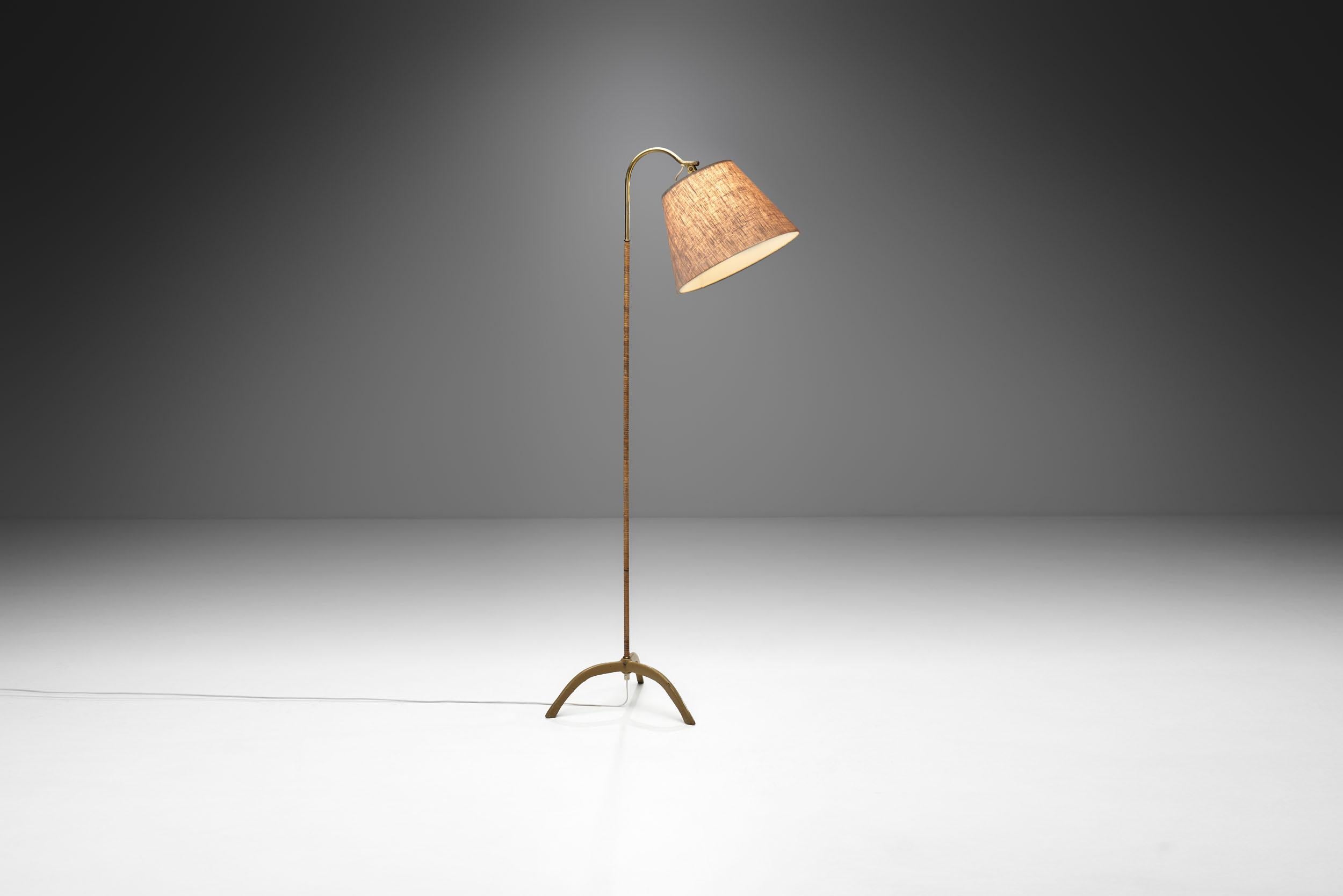 This rare model from the “man who illuminated Finland”, is a beautiful, Classic example of the Finnish’s designer’s aesthetic and craftsmanship. Natural materials are combined with metals and premium fabric to create a look that is modern, stylish,