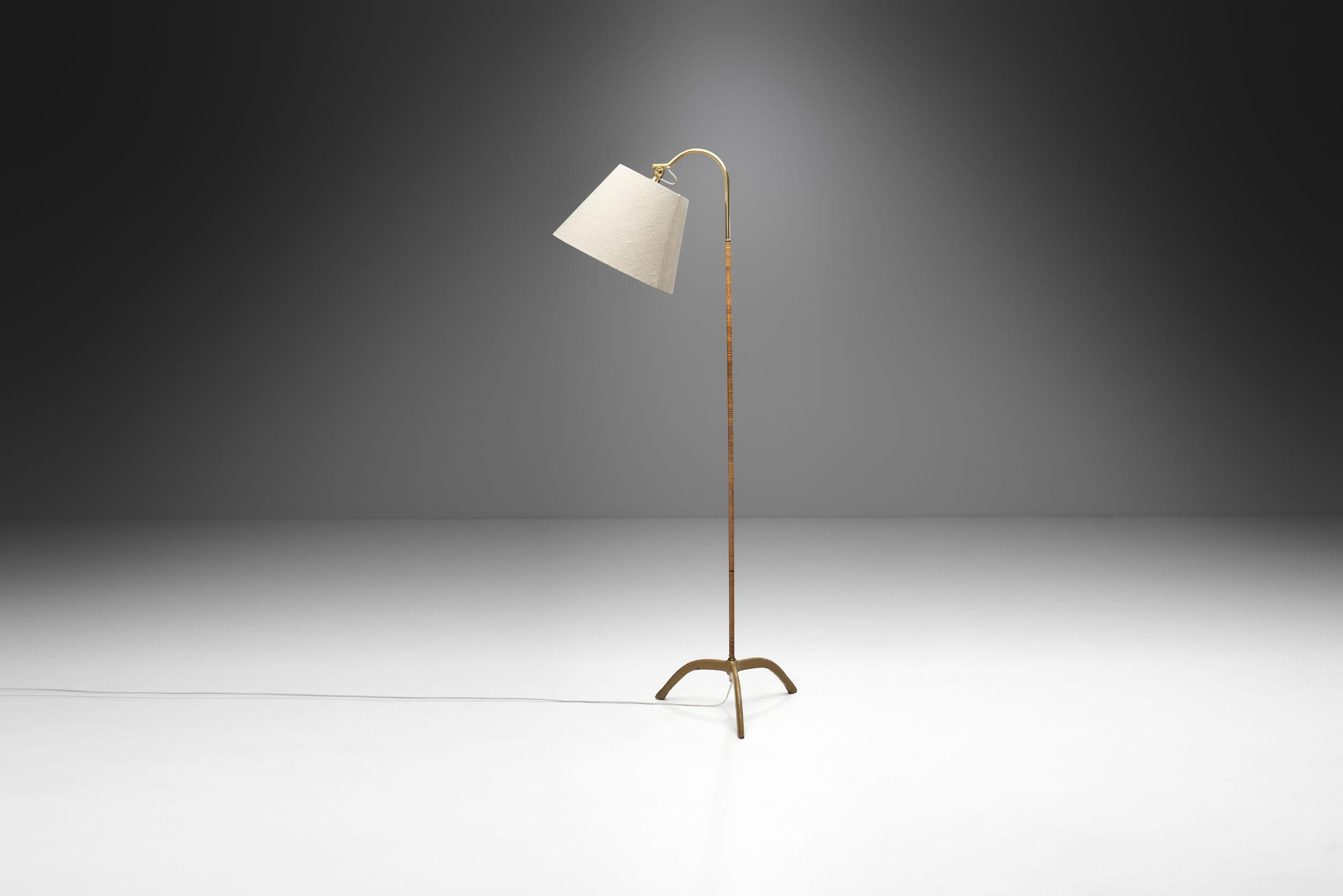 Brass Paavo Tynell Floor Lamp Model ‘9609’ for Oy Taito AB, Finland, 1940s