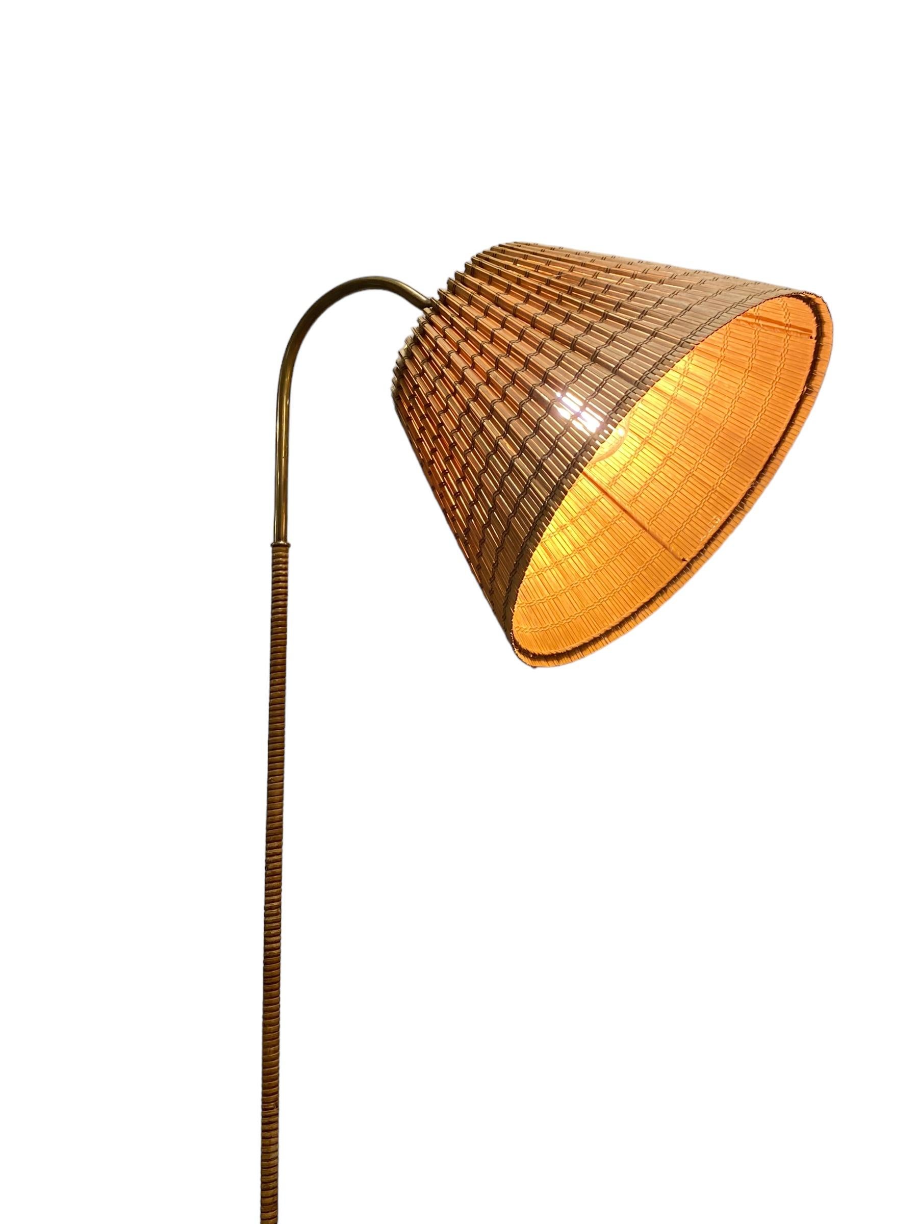 Finnish Paavo Tynell Floor Lamp model. 9609, Taito Oy 1950s For Sale