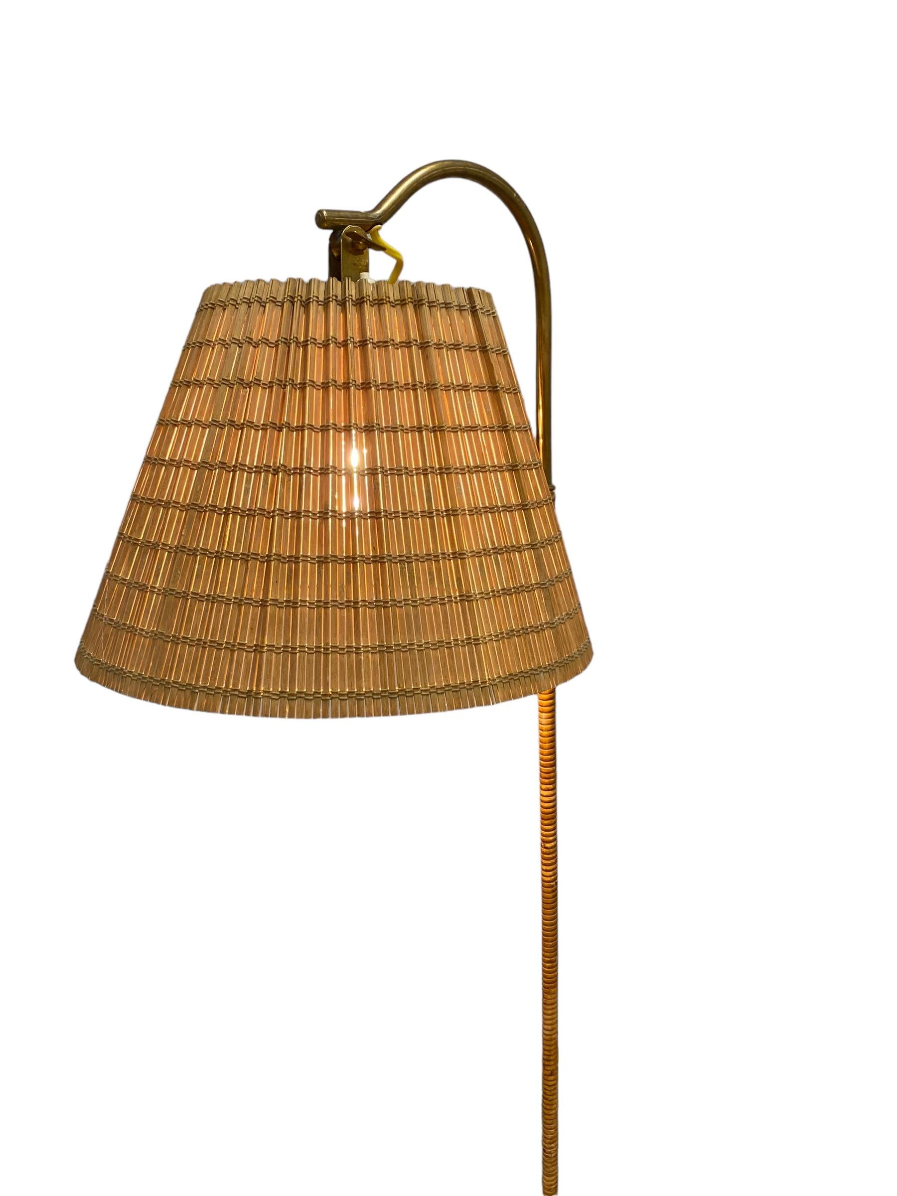 Brass Paavo Tynell Floor Lamp model. 9609, Taito Oy 1950s For Sale