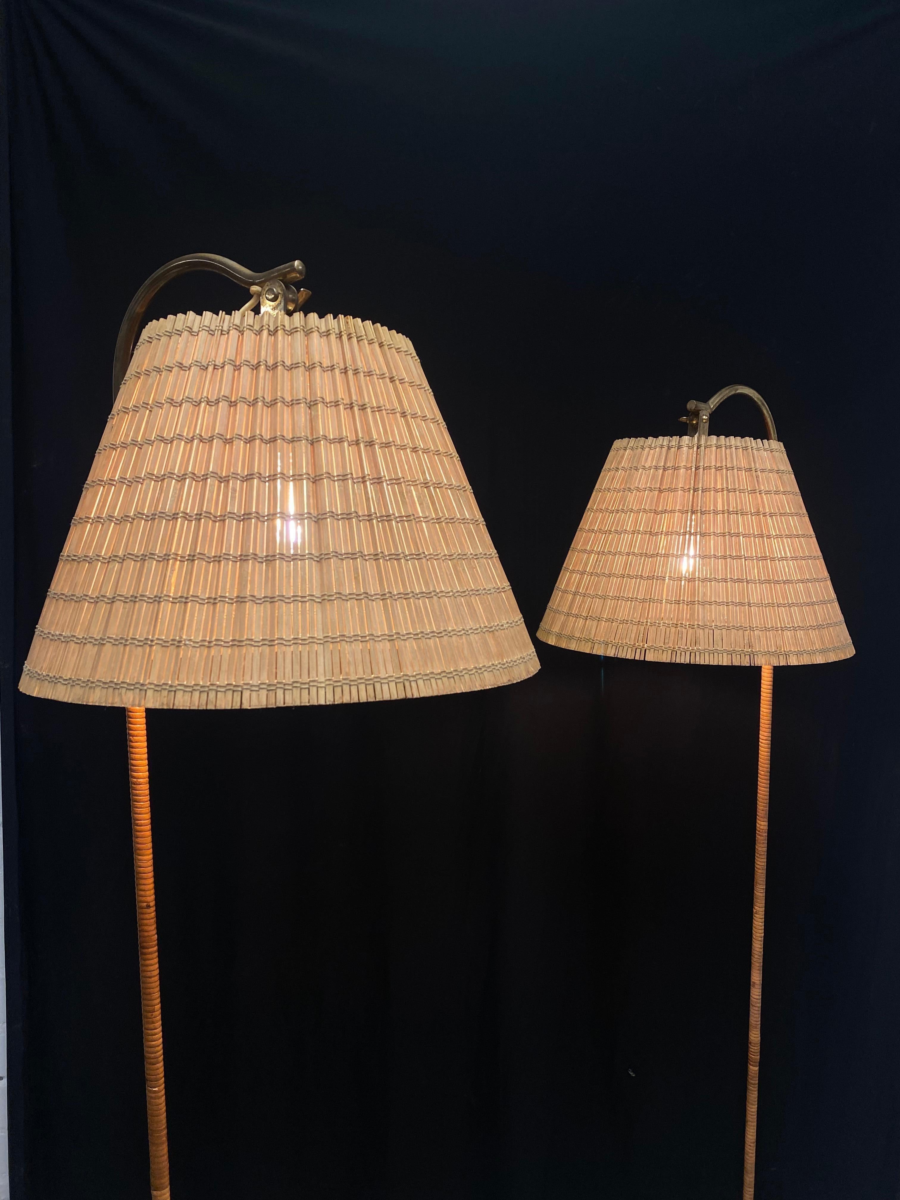 Finnish A Pair of Paavo Tynell Floor Lamps model. 9609, Taito Oy