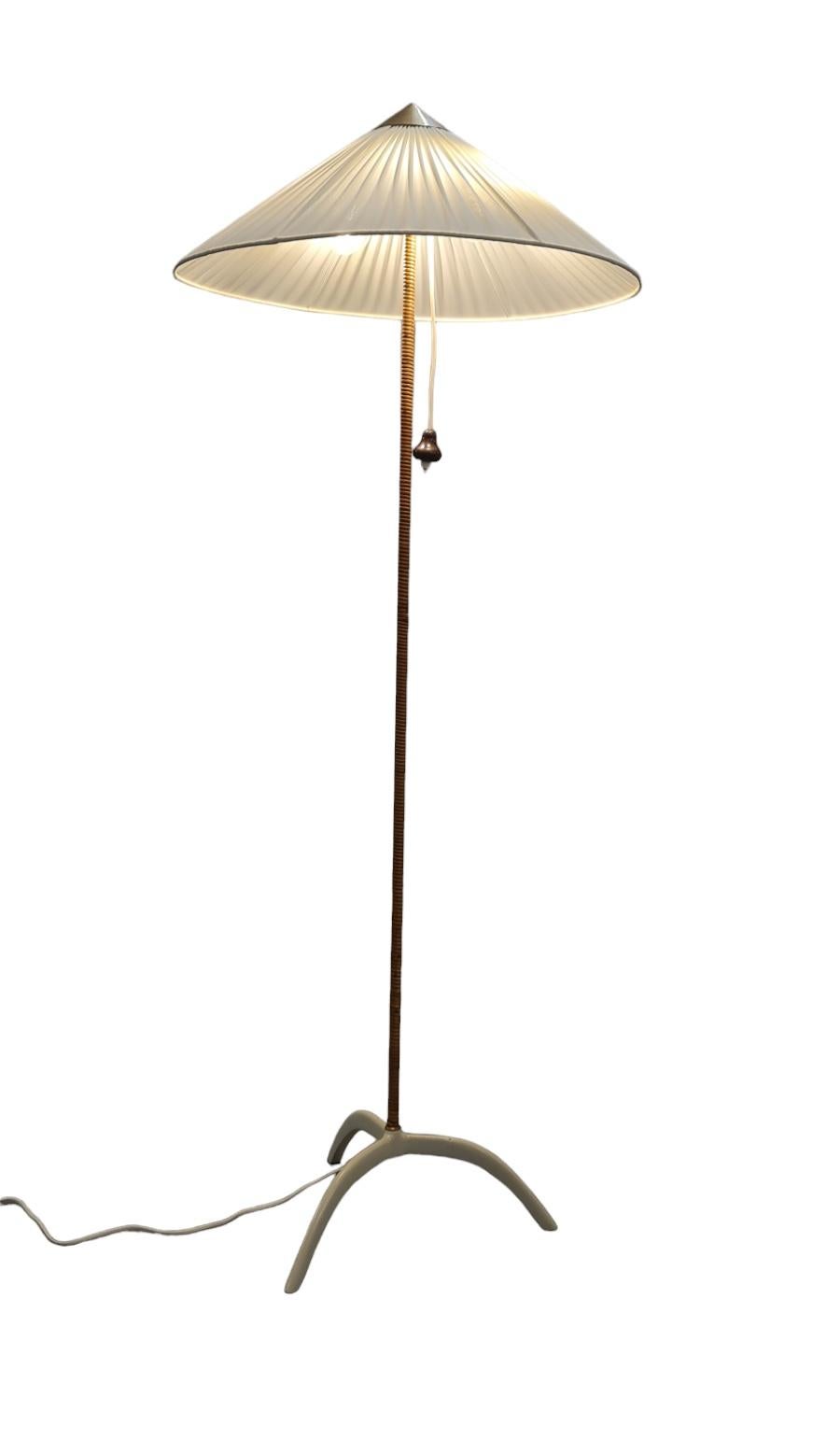 Brass Paavo Tynell Floor Lamp model. 9615, Taito Oy 1950s For Sale