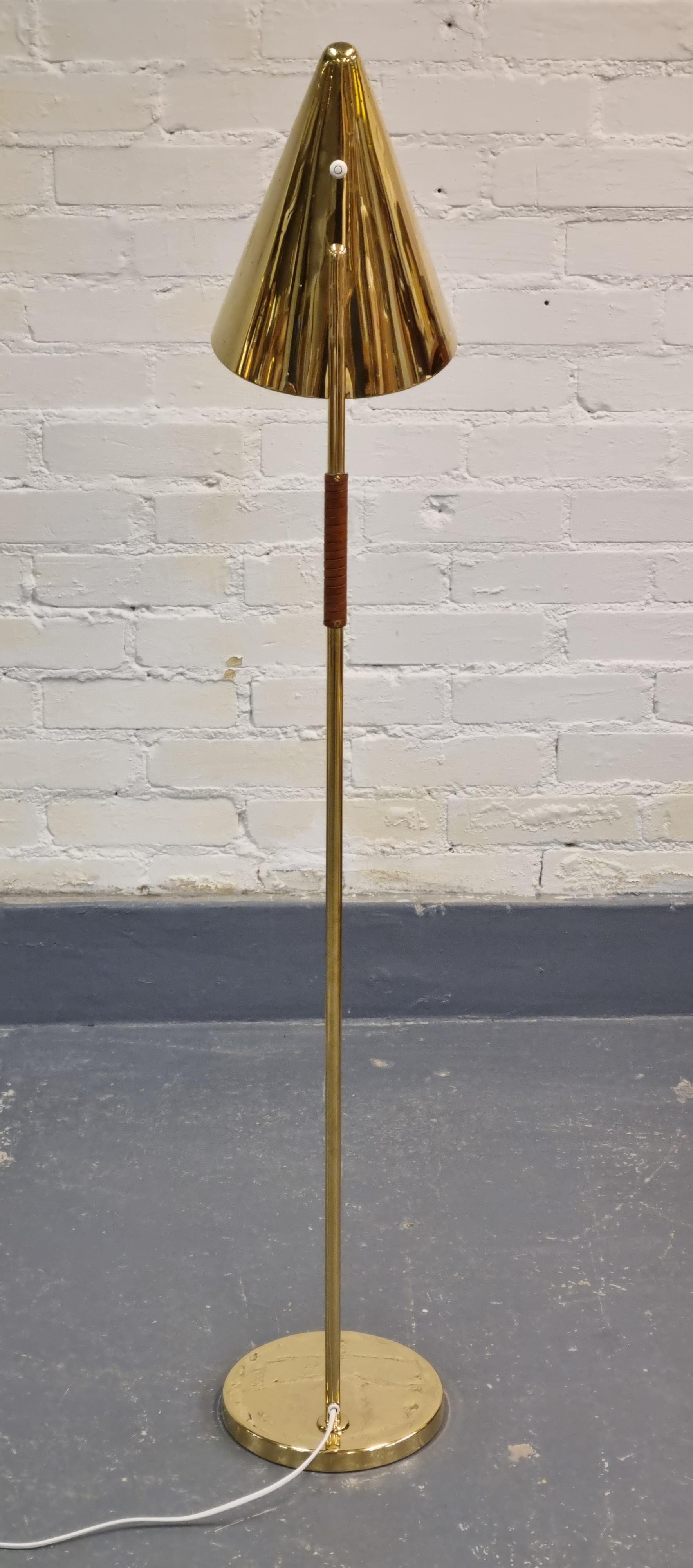 Brass Paavo Tynell Floor Lamp Model 9624, Idman, 1950s