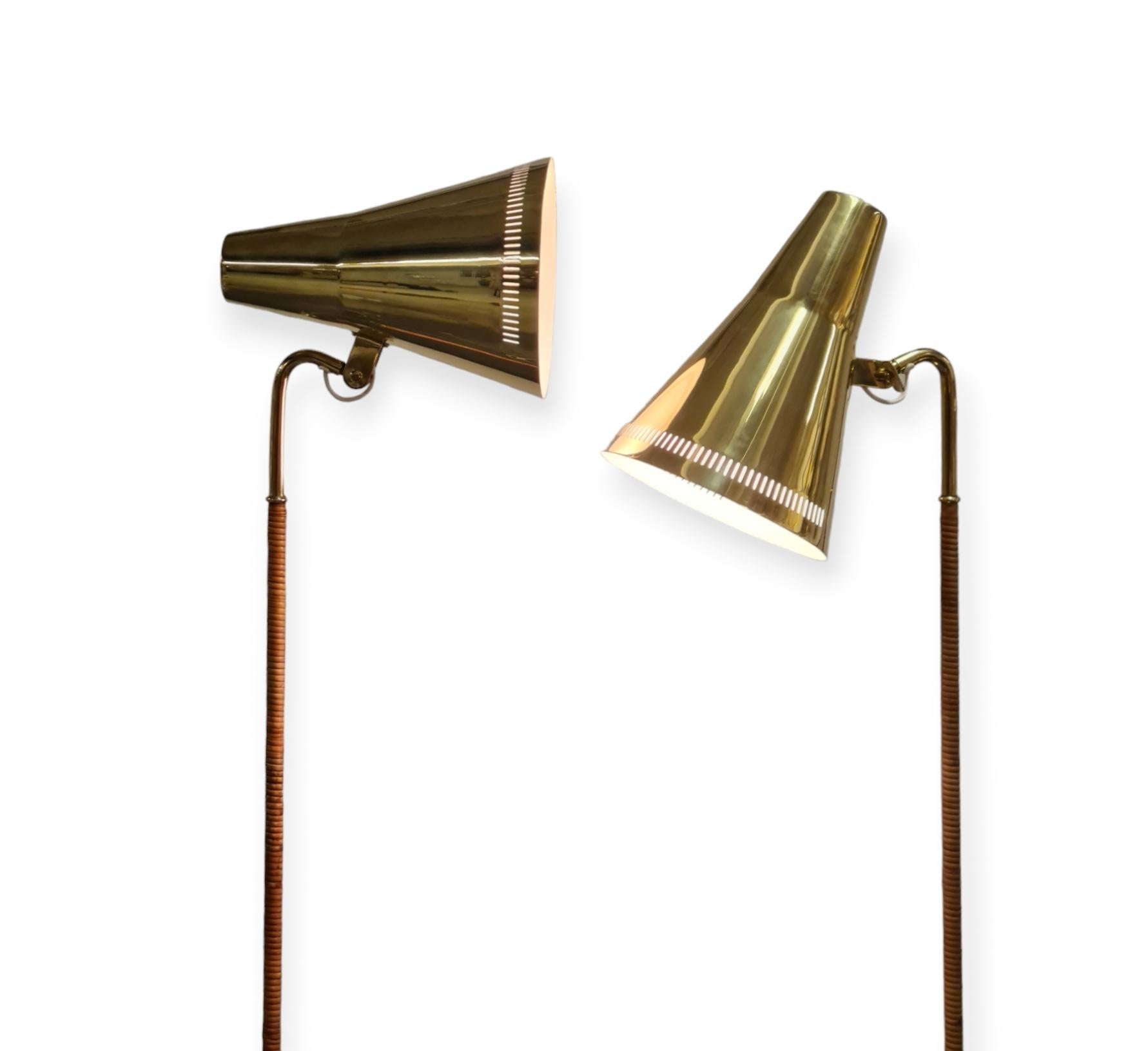 Mid-20th Century A Pair of Paavo Tynell Floor Lamps Model '9628'  for Taito For Sale