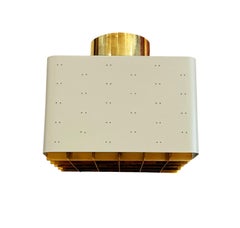 Paavo Tynell Empotrable Lámpara de Techo Moderna de Mitad de Siglo Latón Blanco