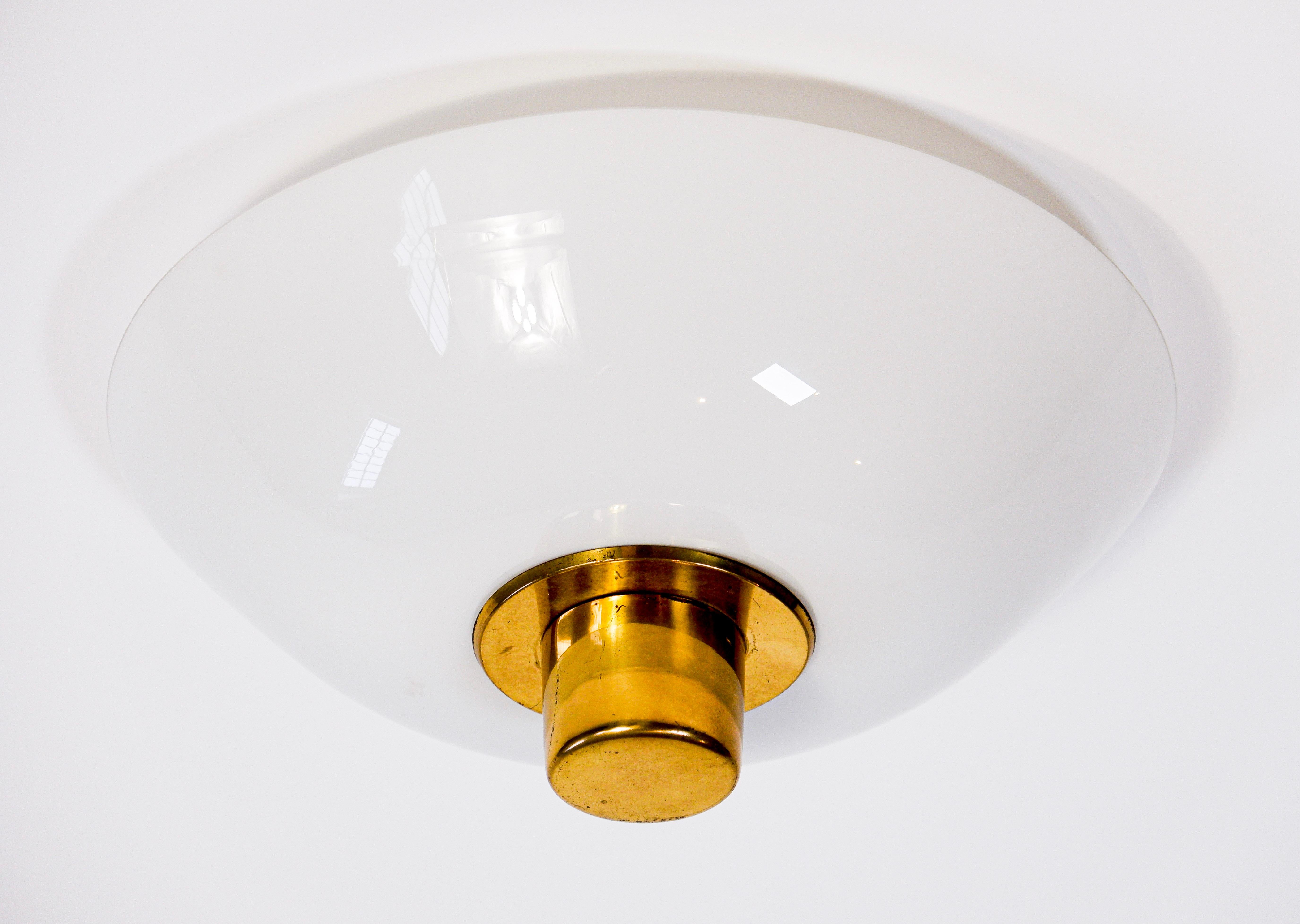 Mid-20th Century Paavo Tynell flush ount model 2098N for Idman, circa 1950 For Sale