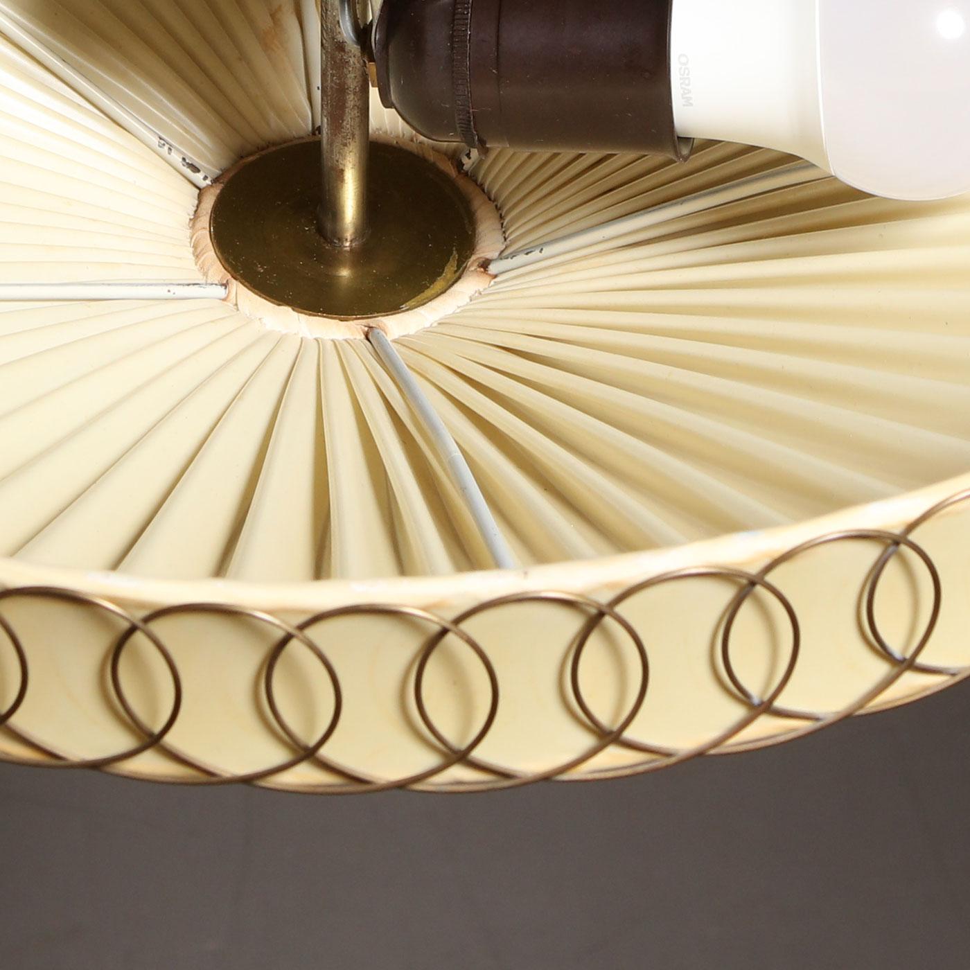 Mid-20th Century Paavo Tynell for Idman '20399' Flush Mount Ceiling Lamp in Brass, Finland 1950s For Sale