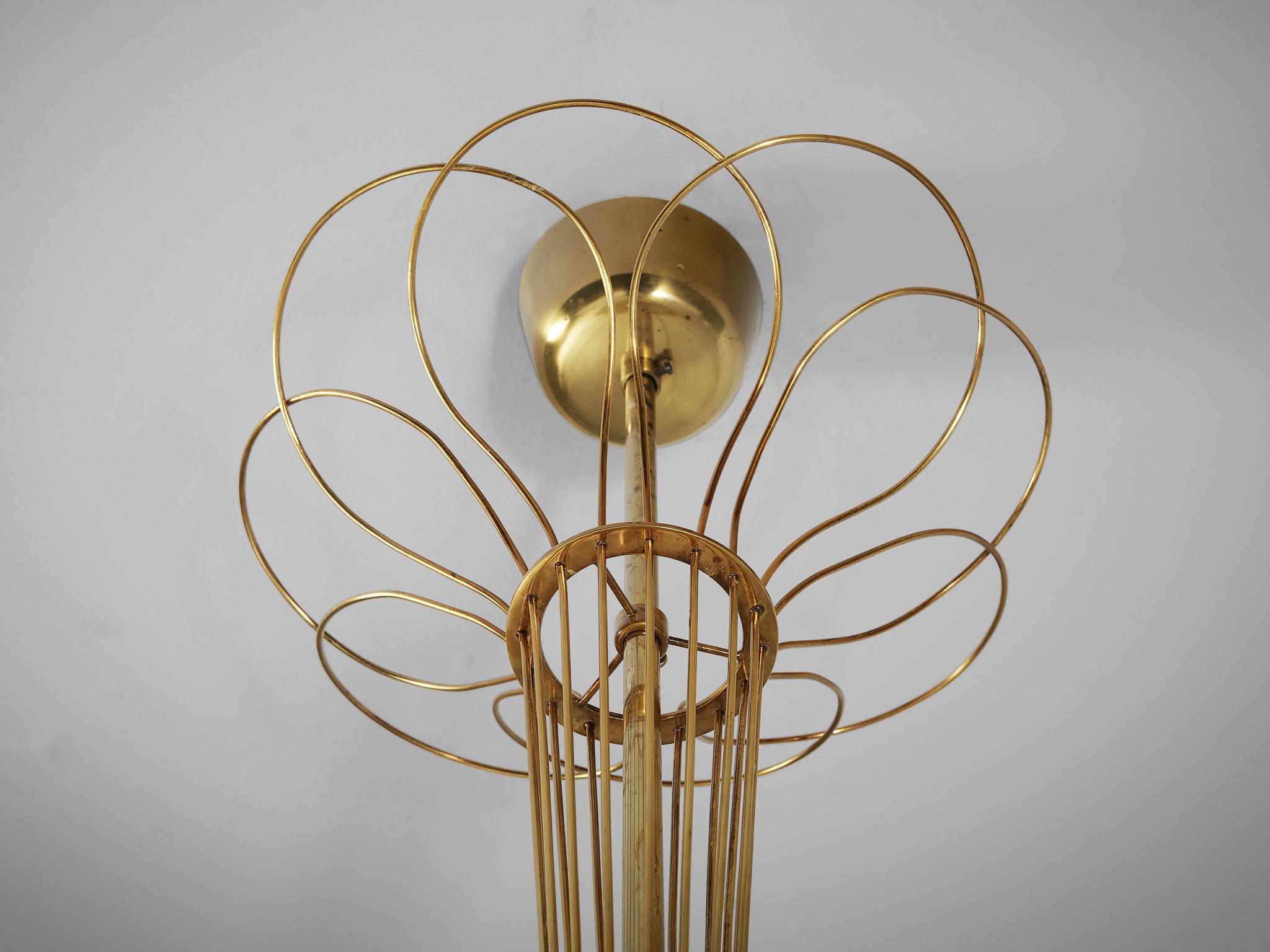 Paavo Tynell for Idman Chandelier in Brass  For Sale 2