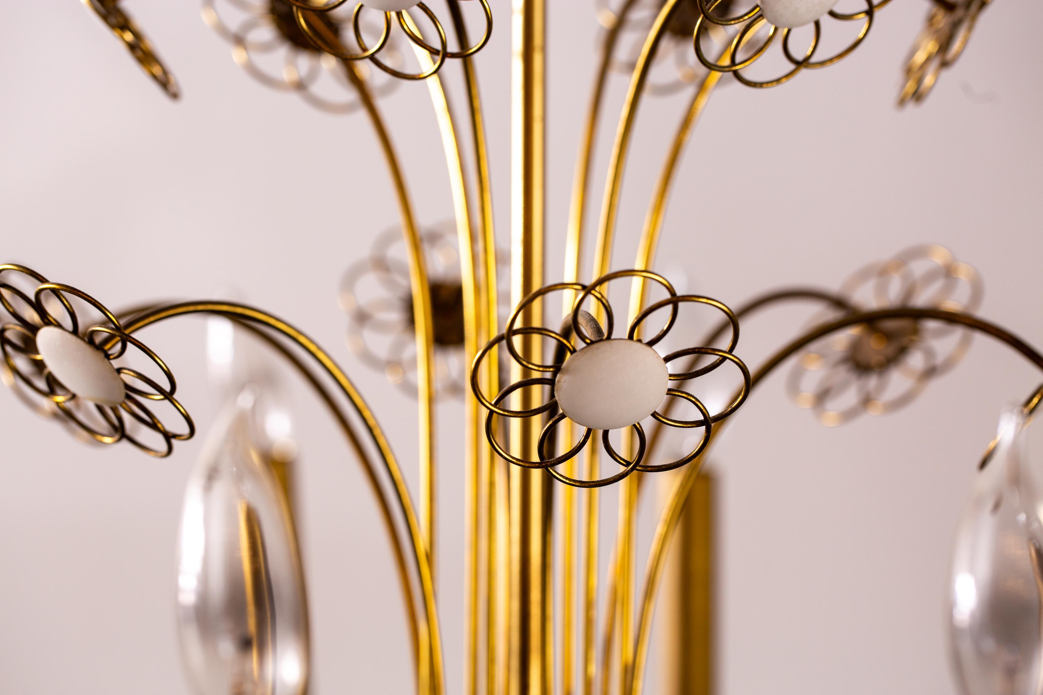 Paavo Tynell para Lightolier Acentos florales candelabro años 60 mcm en venta 2