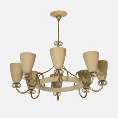 Paavo Tynell pour Lightolier Lustre à huit lumières Rare Ballerina, années 1950